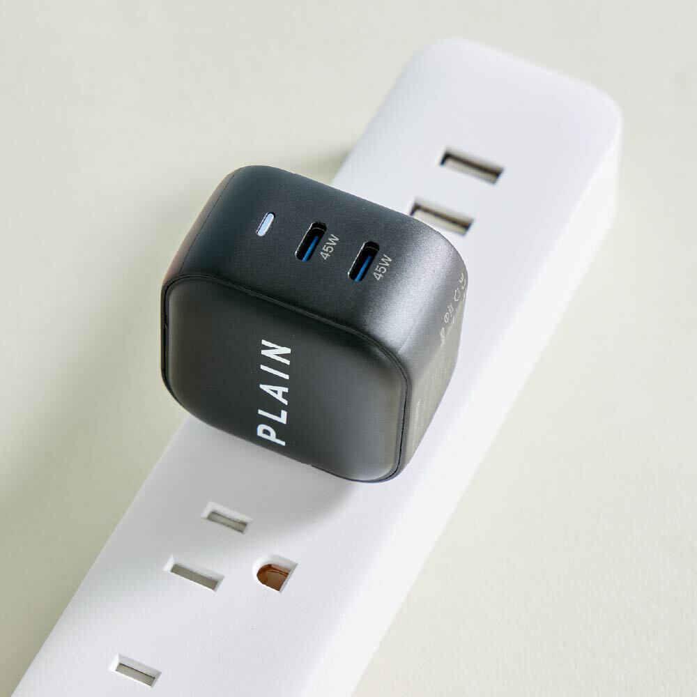 PLAIN GaN 45W Type-C雙孔充電頭