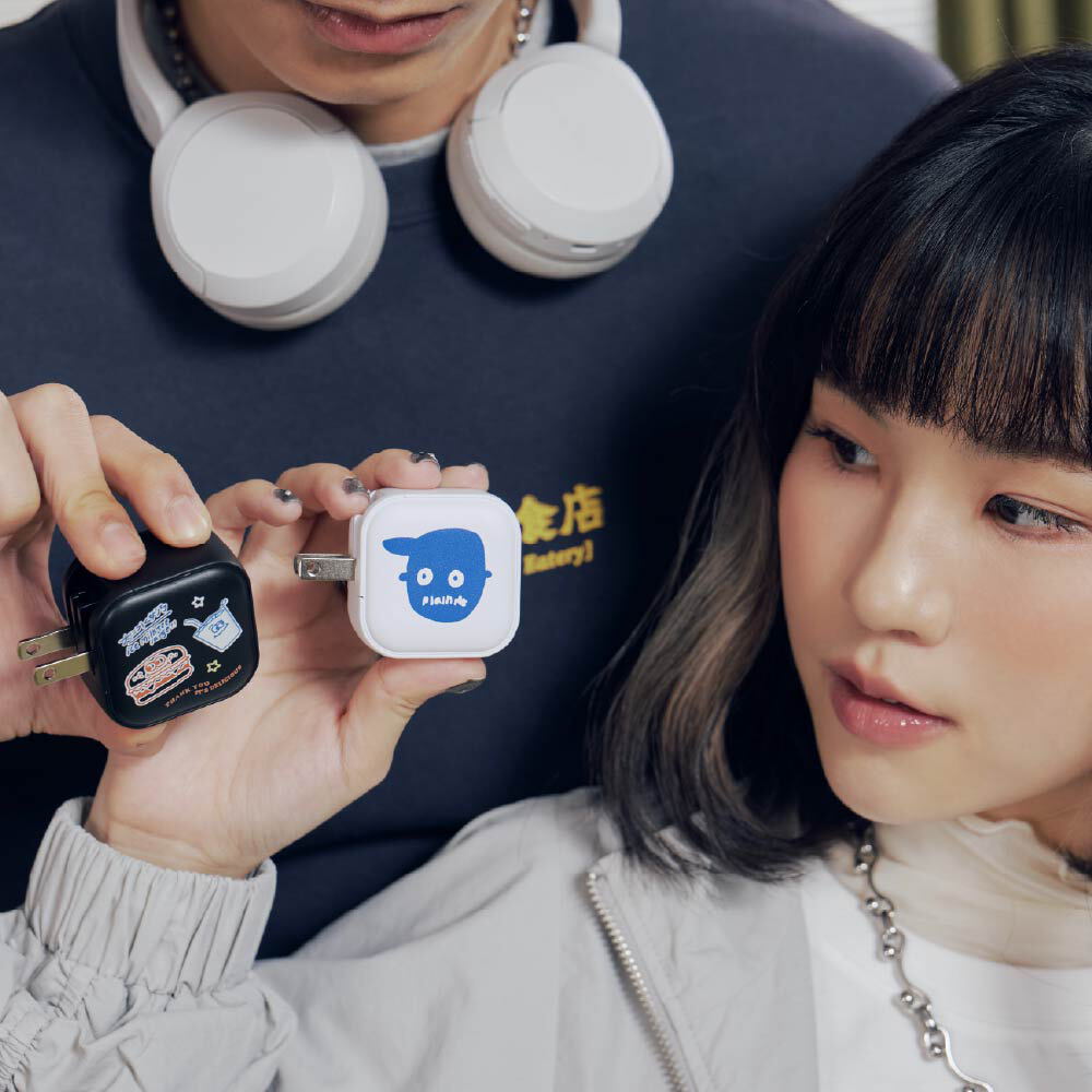 JNP早餐店塗鴉GaN 45W Type-C雙孔充電頭