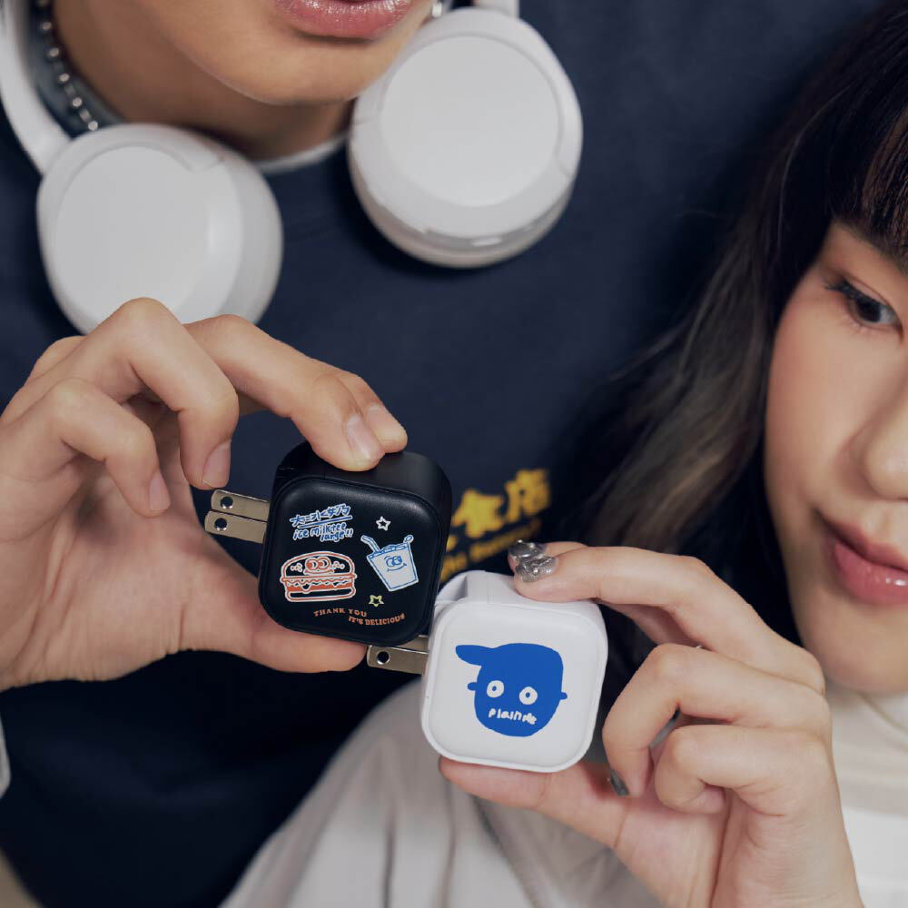 JNP早餐店塗鴉GaN 45W Type-C雙孔充電頭