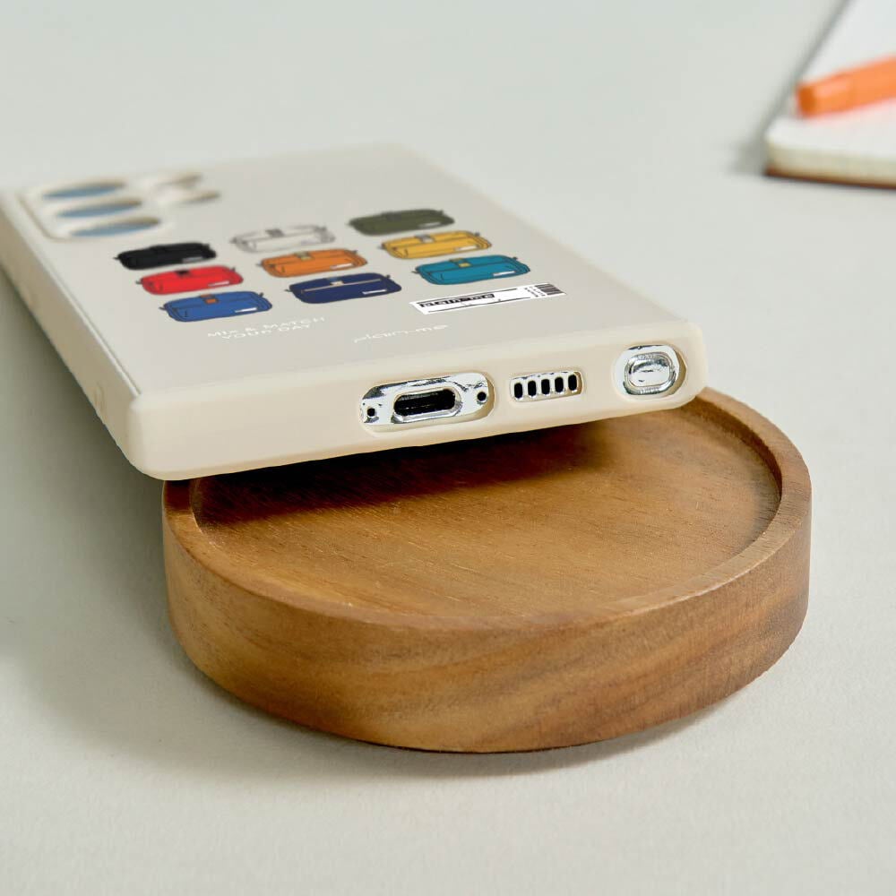 plain-me旅行小包純色矽膠SAMSUNG手機殼