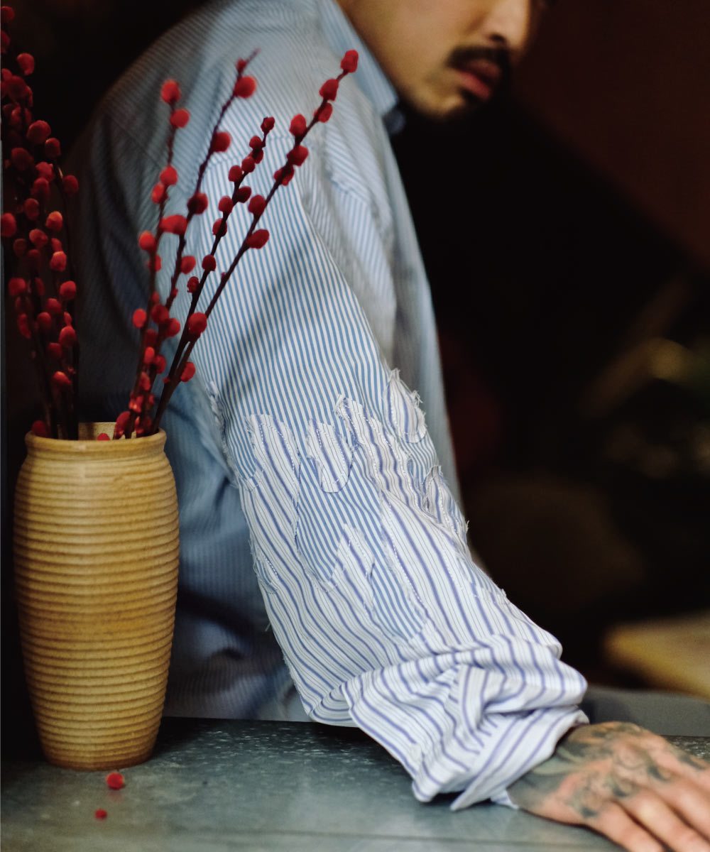 拼接條紋襯衫 The Flame Shirt