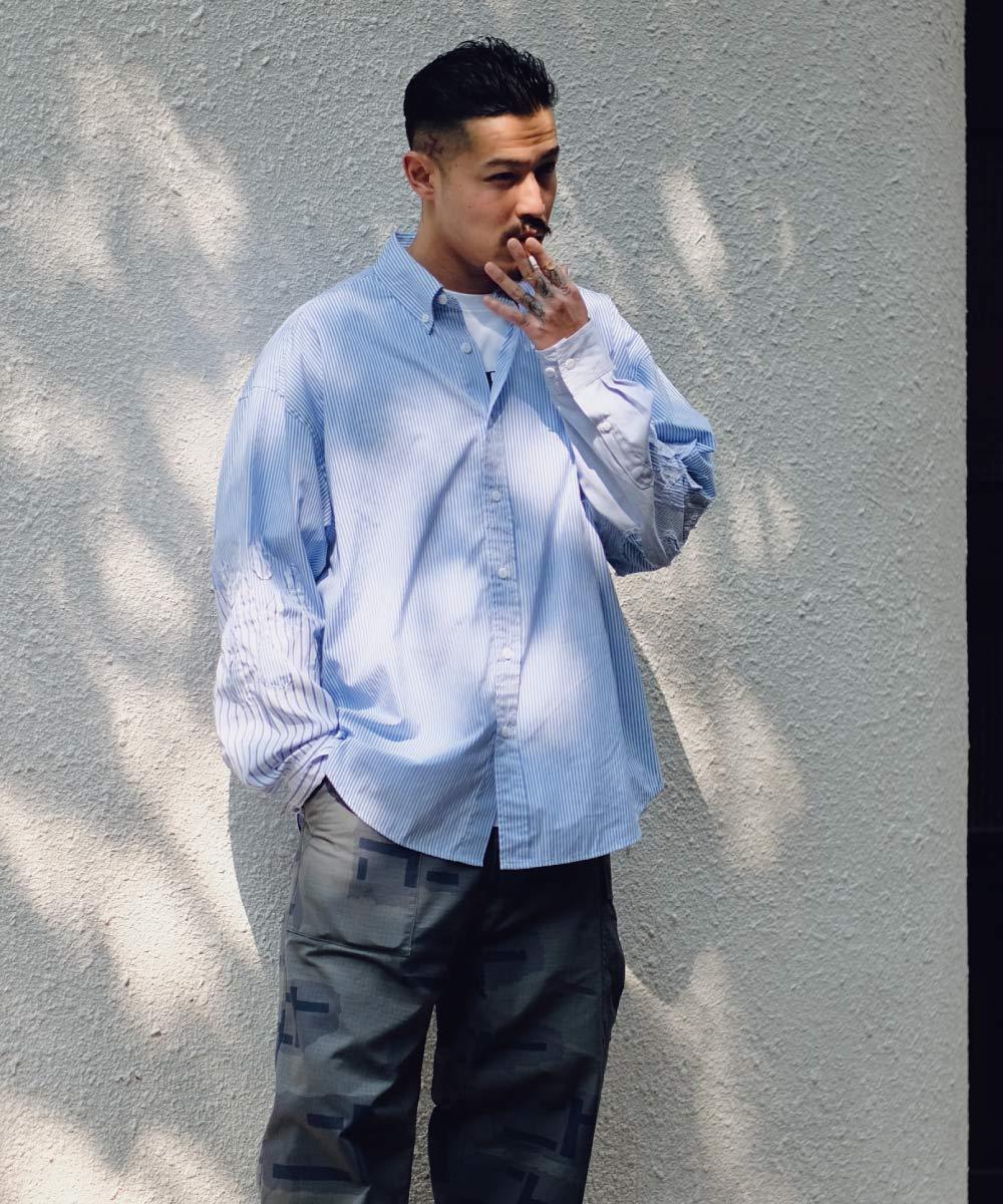 拼接條紋襯衫 The Flame Shirt