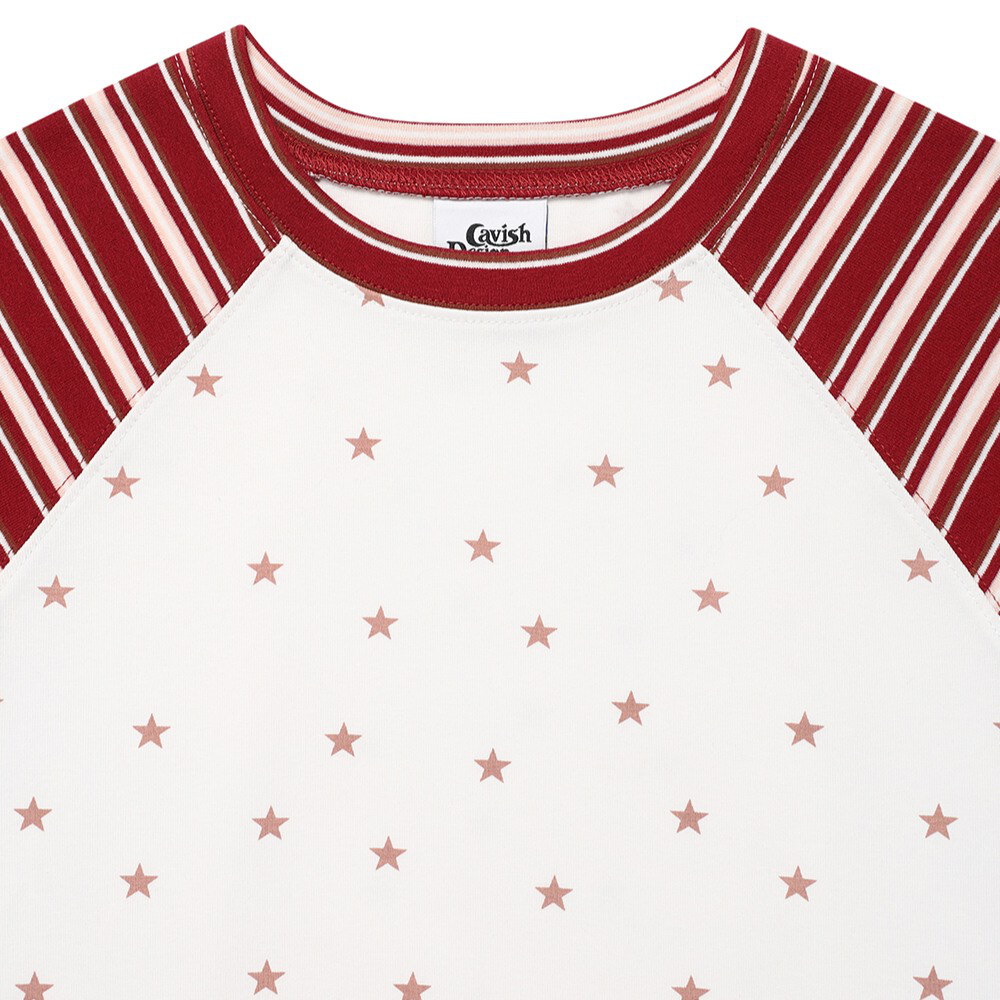 條紋星星長TEE STRIPED STAR RAGLAN LS TEE