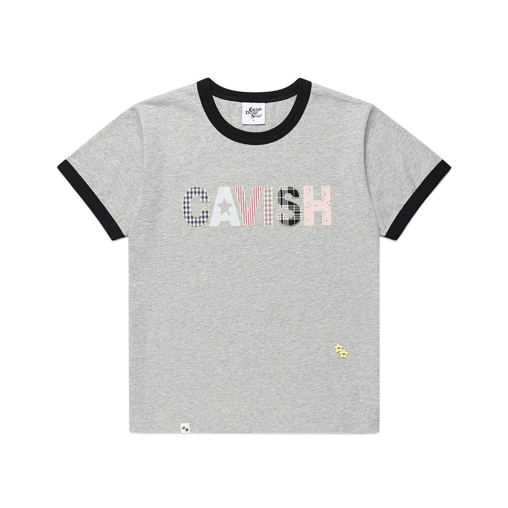 品牌滾邊短TEE CAVISH APPLIQUE RINGER SS TEE