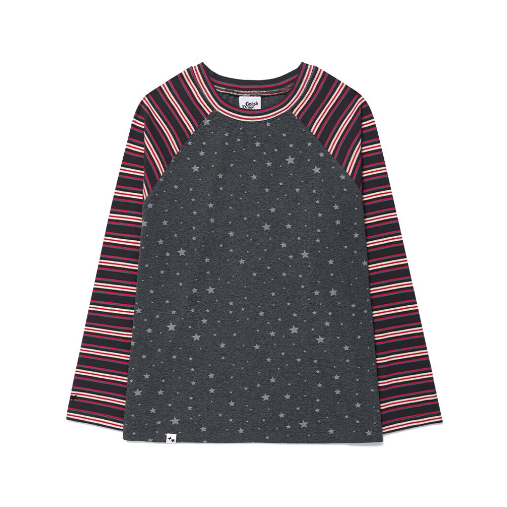 條紋星星長TEE STRIPED STAR RAGLAN LS TEE