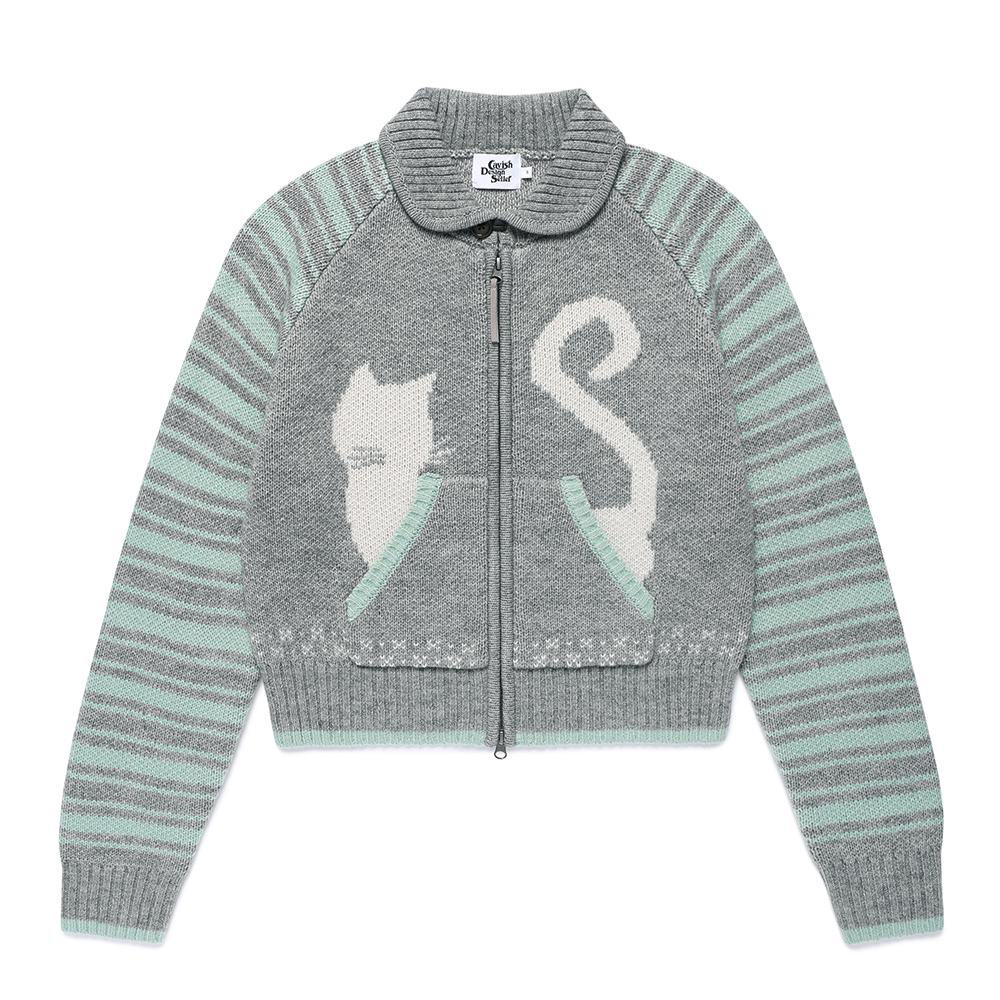 雙拉鏈針織外套 CATS BUTTON ZIP UP CARDIGAN