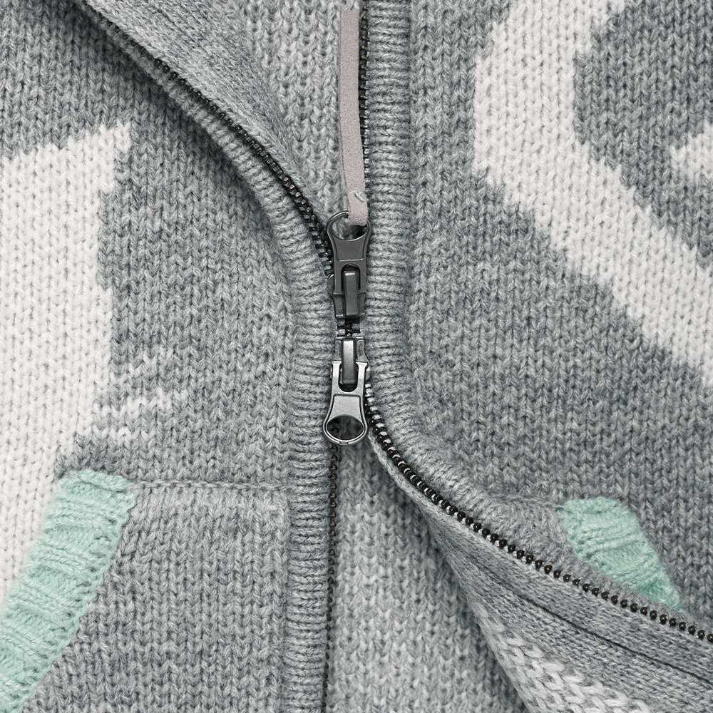 雙拉鏈針織外套 CATS BUTTON ZIP UP CARDIGAN