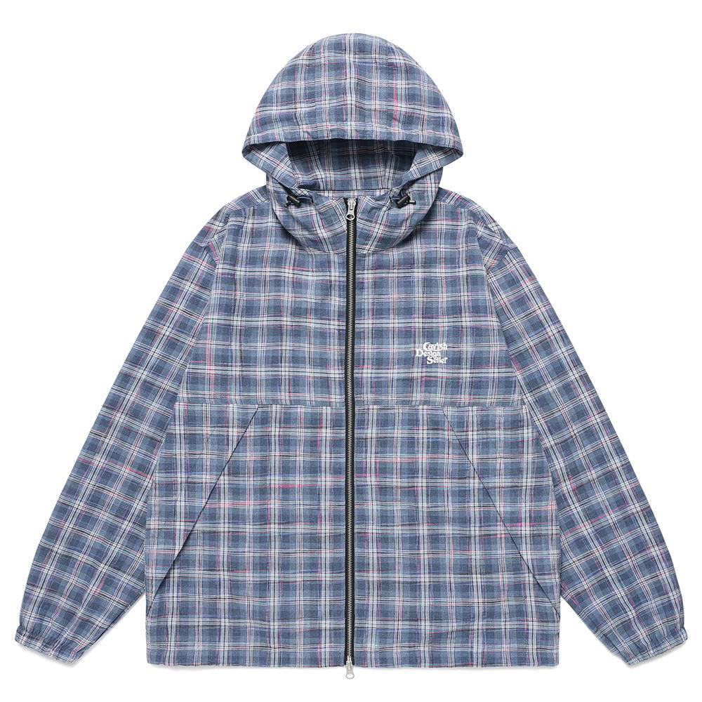 連帽風衣外套 HOODED CHECK WIND BREAKER