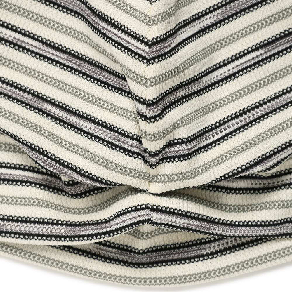 條紋鈕扣毛帽 STRIPED BUTTON BEANIE