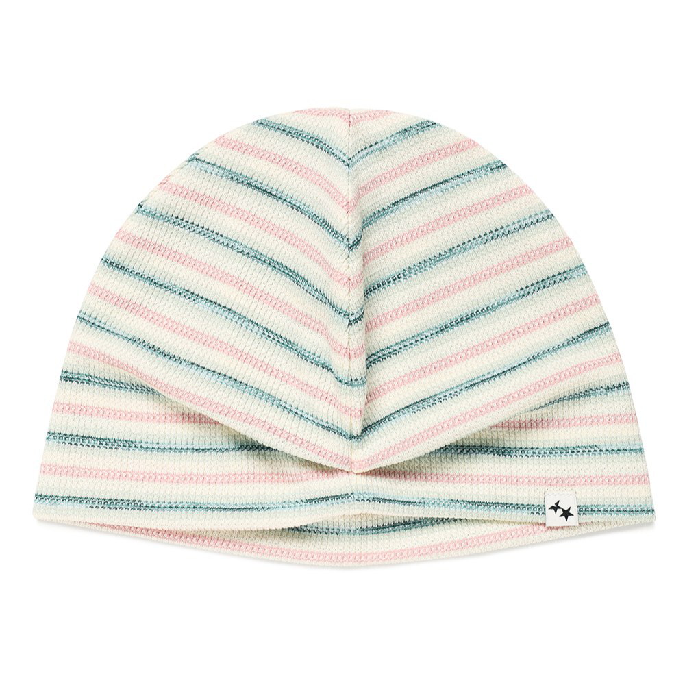 條紋鈕扣毛帽 STRIPED BUTTON BEANIE