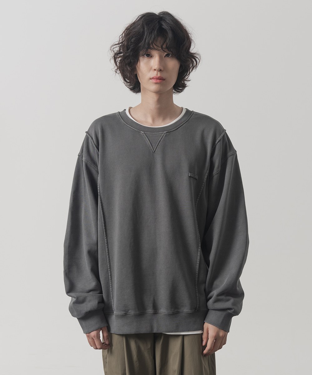 圓領大學Tee HORIZON PIGMENT DYING SWEAT T-SHIRT