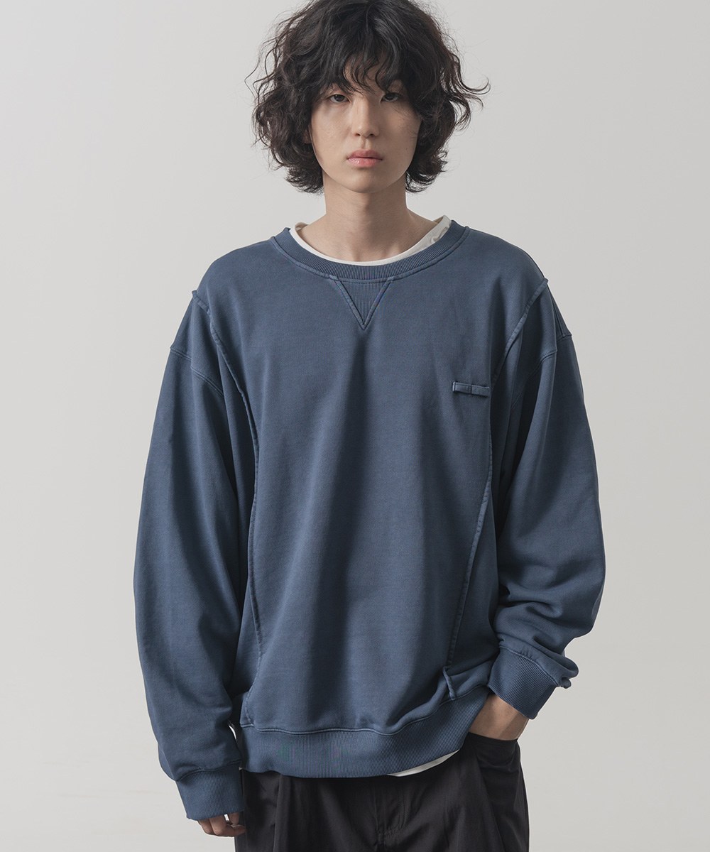 圓領大學Tee HORIZON PIGMENT DYING SWEAT T-SHIRT