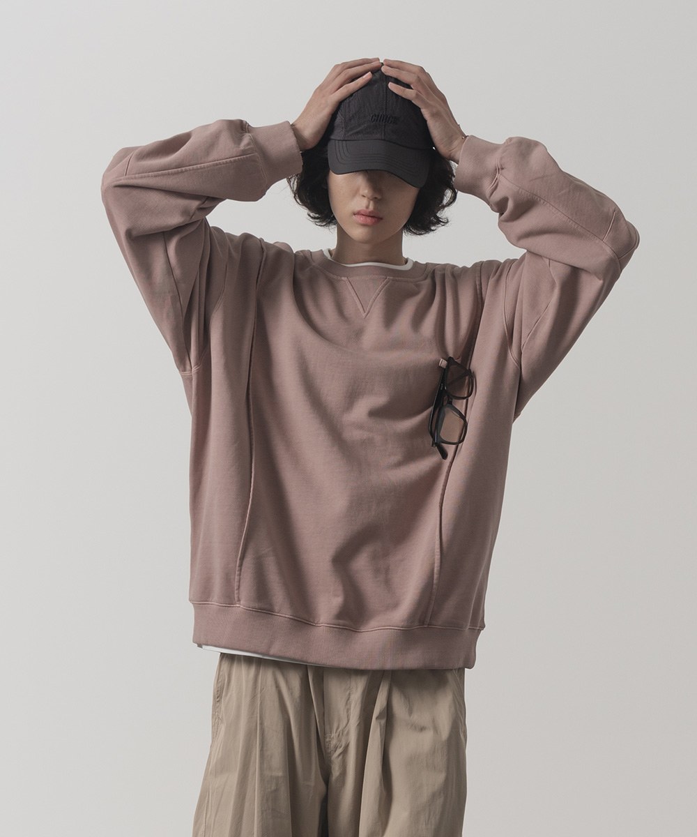 圓領大學Tee HORIZON PIGMENT DYING SWEAT T-SHIRT