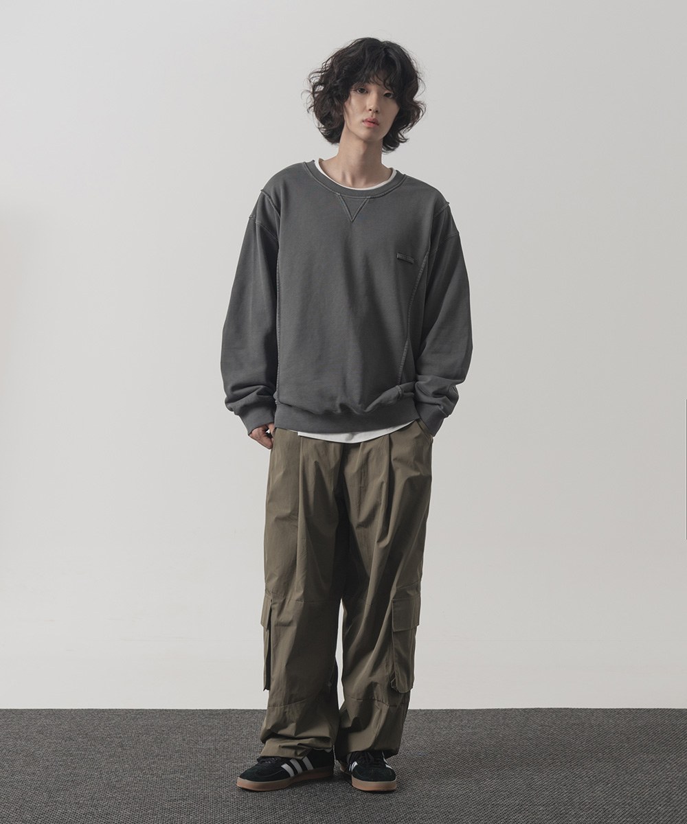 圓領大學Tee HORIZON PIGMENT DYING SWEAT T-SHIRT