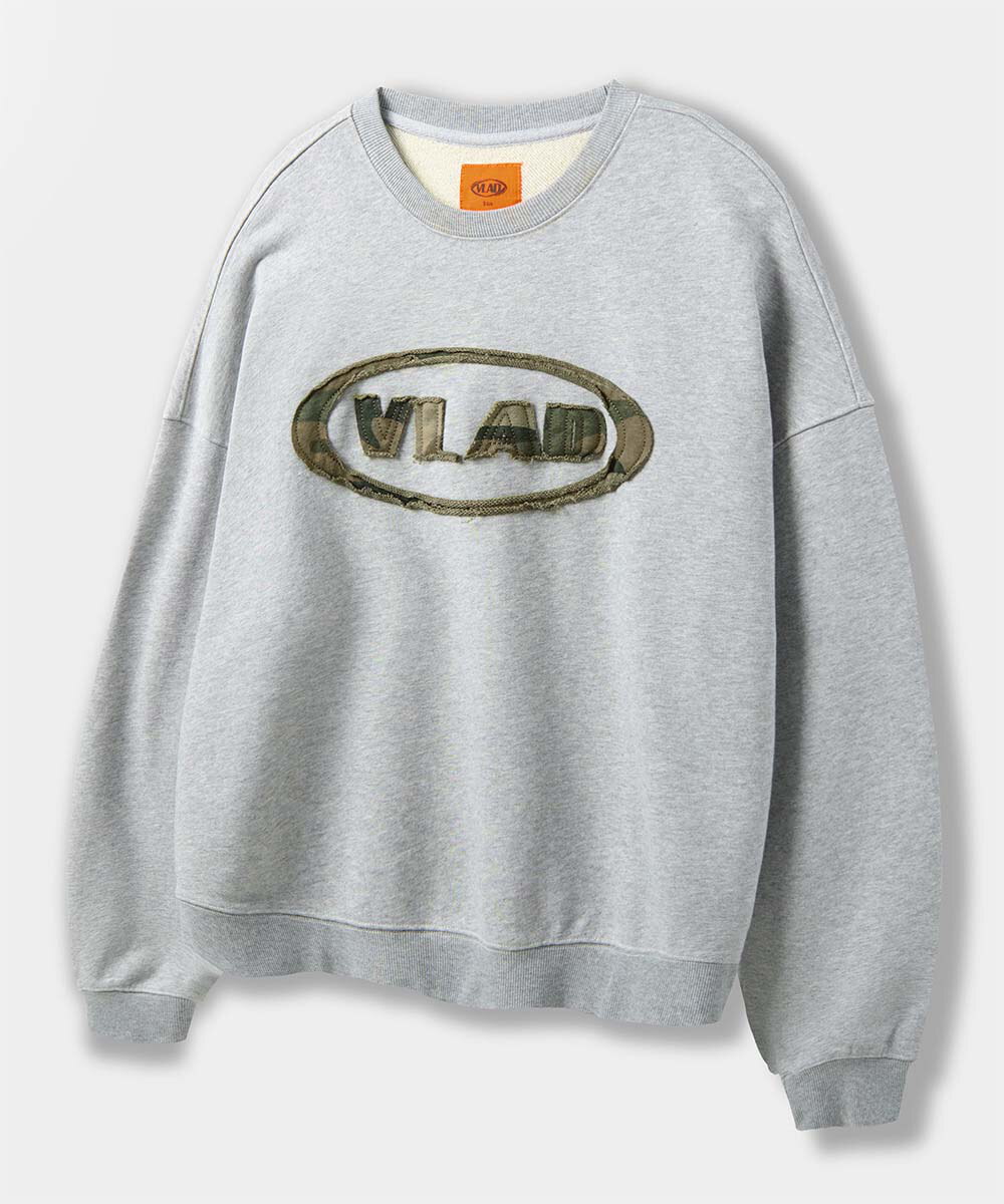 大學TEE  VLAD CUT-OFF APPLIQUE SWEAT SHIRT