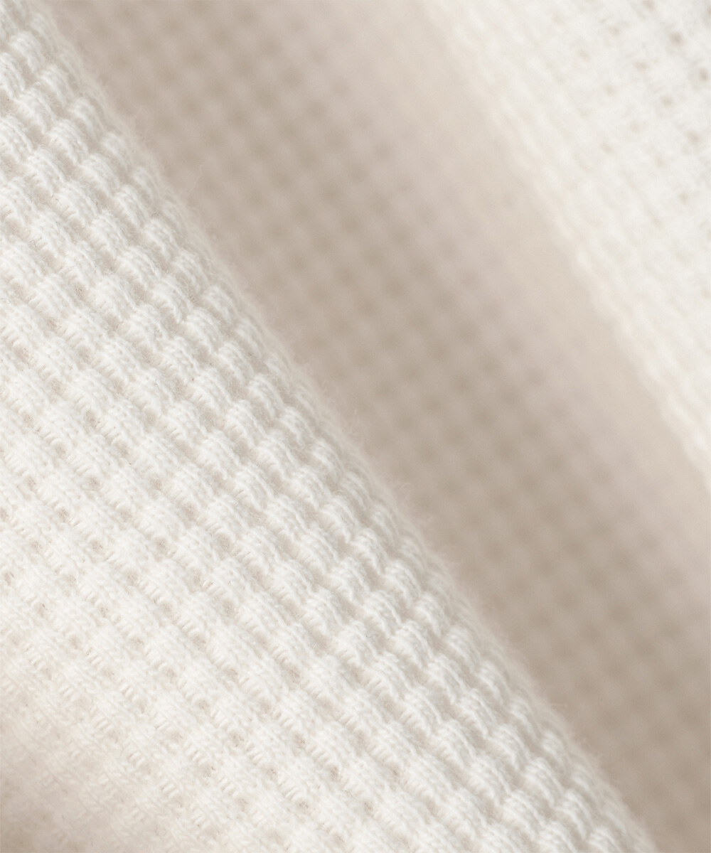 連帽亨利領上衣 WAFFLE HENLEY NECK HOODED T-SHIRT