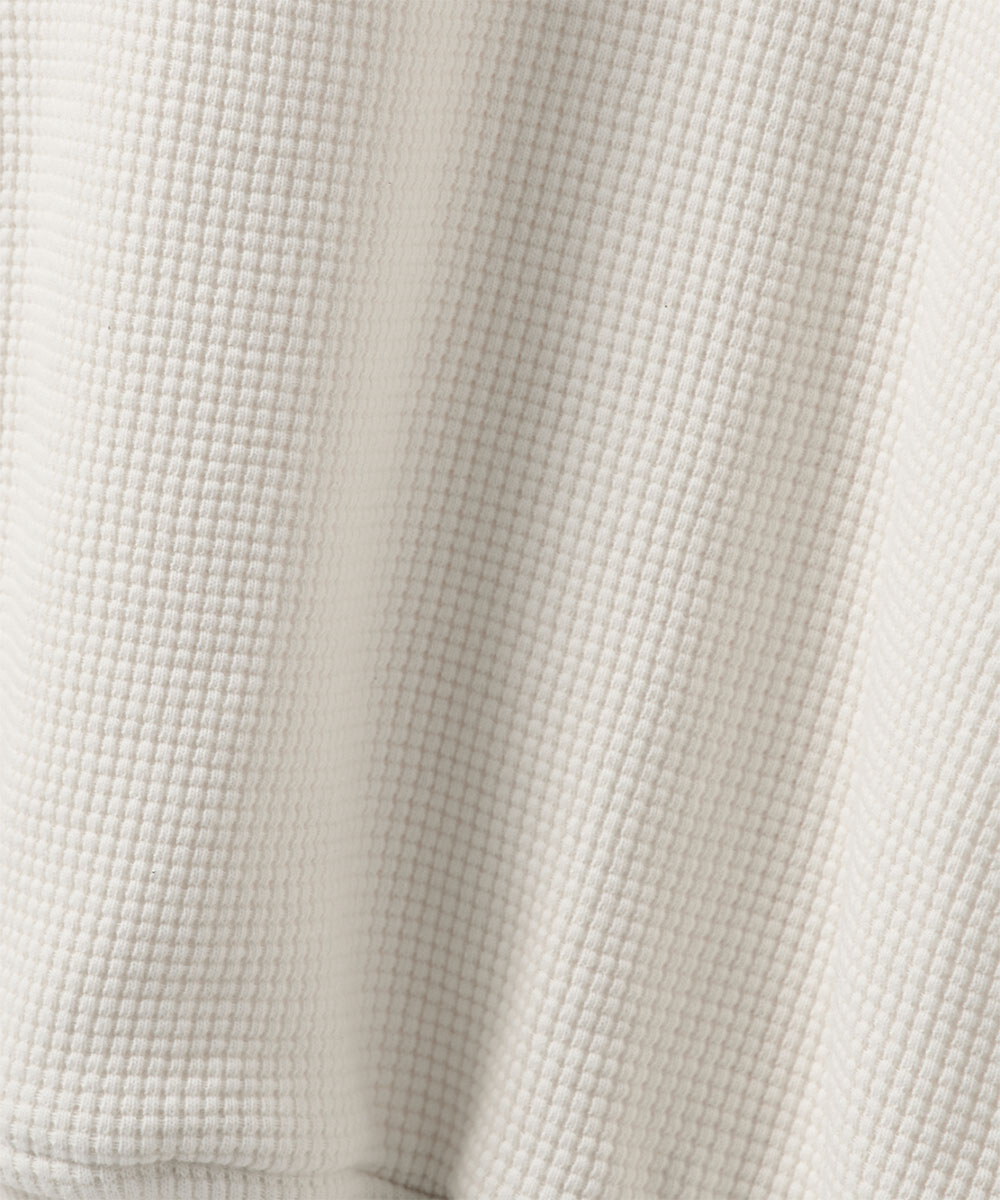 連帽亨利領上衣 WAFFLE HENLEY NECK HOODED T-SHIRT