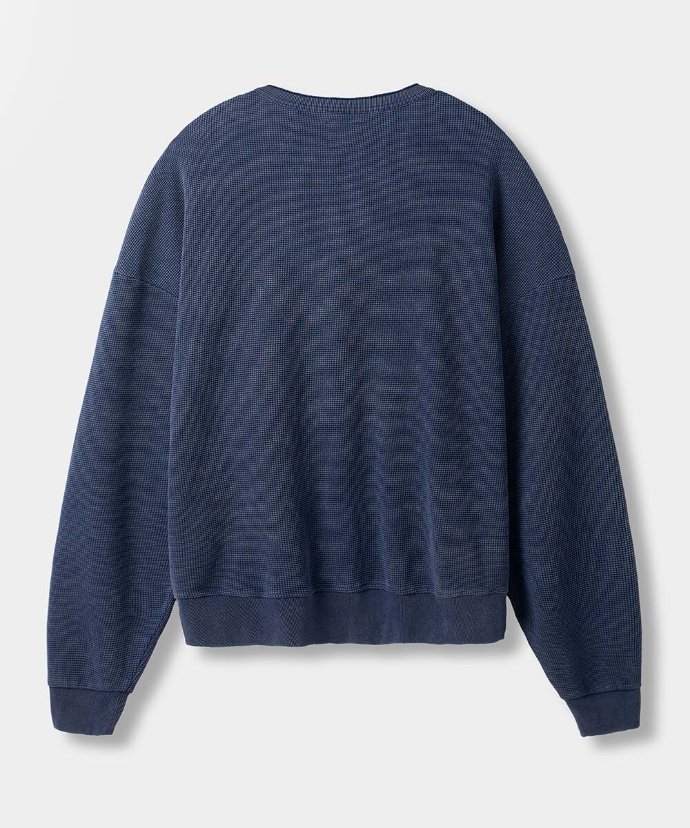 華夫格亨利領上衣 VLAD ARTWORK WAFFLE HENLEY NECK SWEATSHIRT