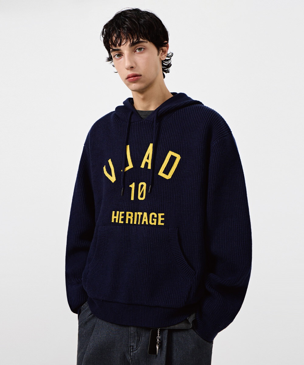 連帽上衣 VLAD APPLIQUE LOGO KNIT HOODED T-SHIRT