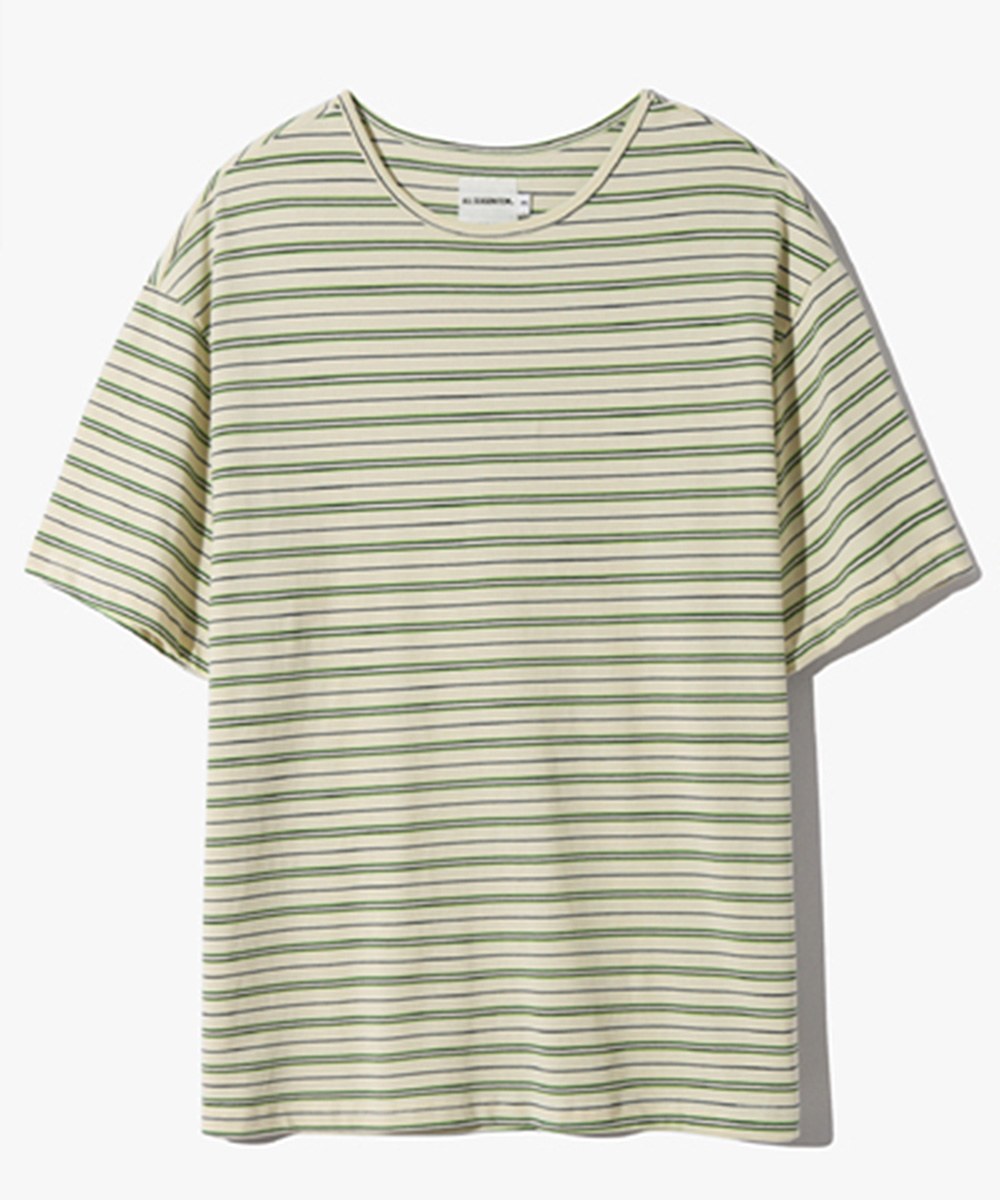 條紋短袖上衣 LAYERING MIXED STRIPE HALF T-SHIRT