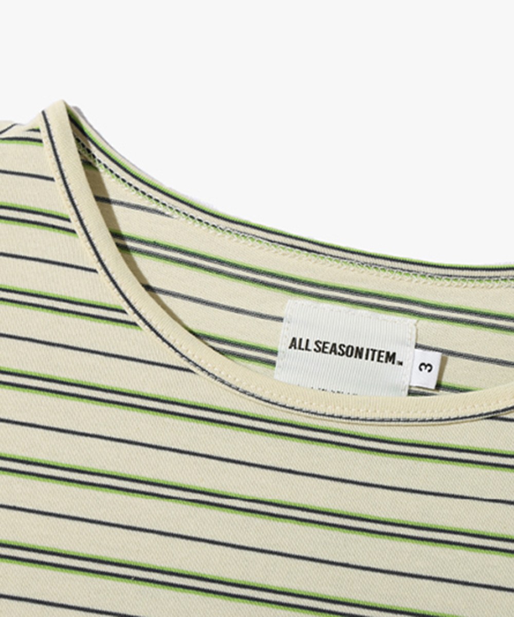 條紋短袖上衣 LAYERING MIXED STRIPE HALF T-SHIRT