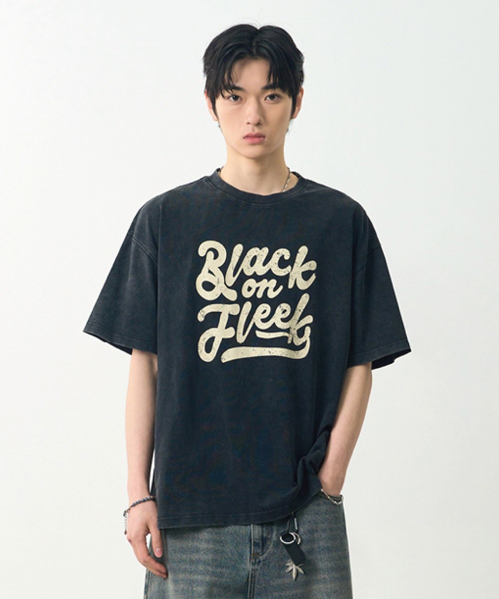 水洗印花上衣 BOF GRAPHIC WASHED HALF T-SHIRT