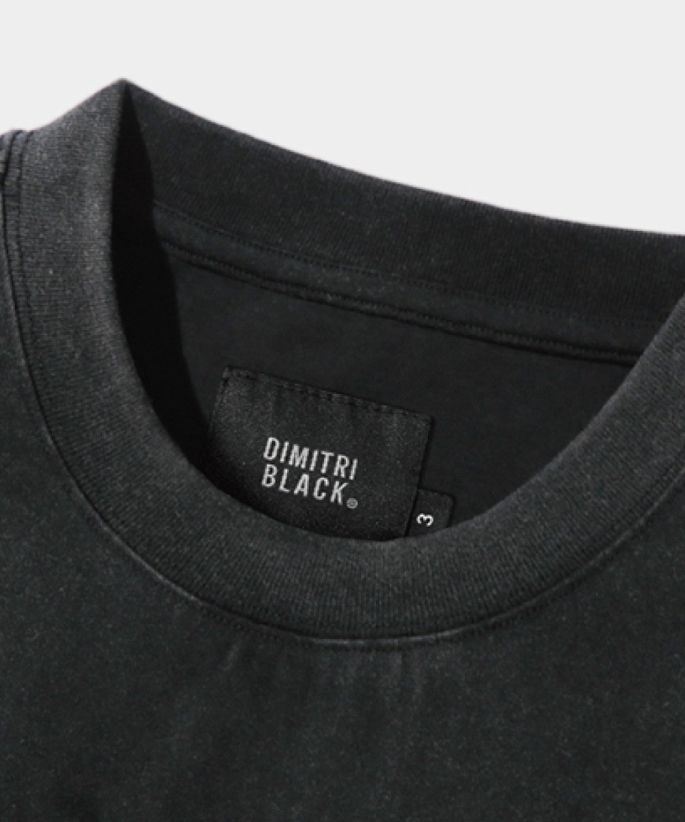 復古印花上衣 PIGMENT FADE WASHING ARTWORK HALF T-SHIRT