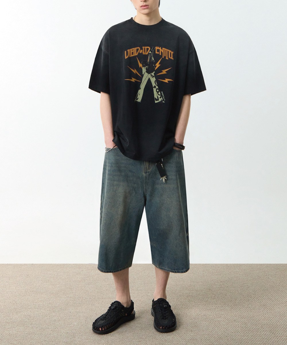 印花上衣 VLAD PIGMENT ZEPPELIN HALF T-SHIRT