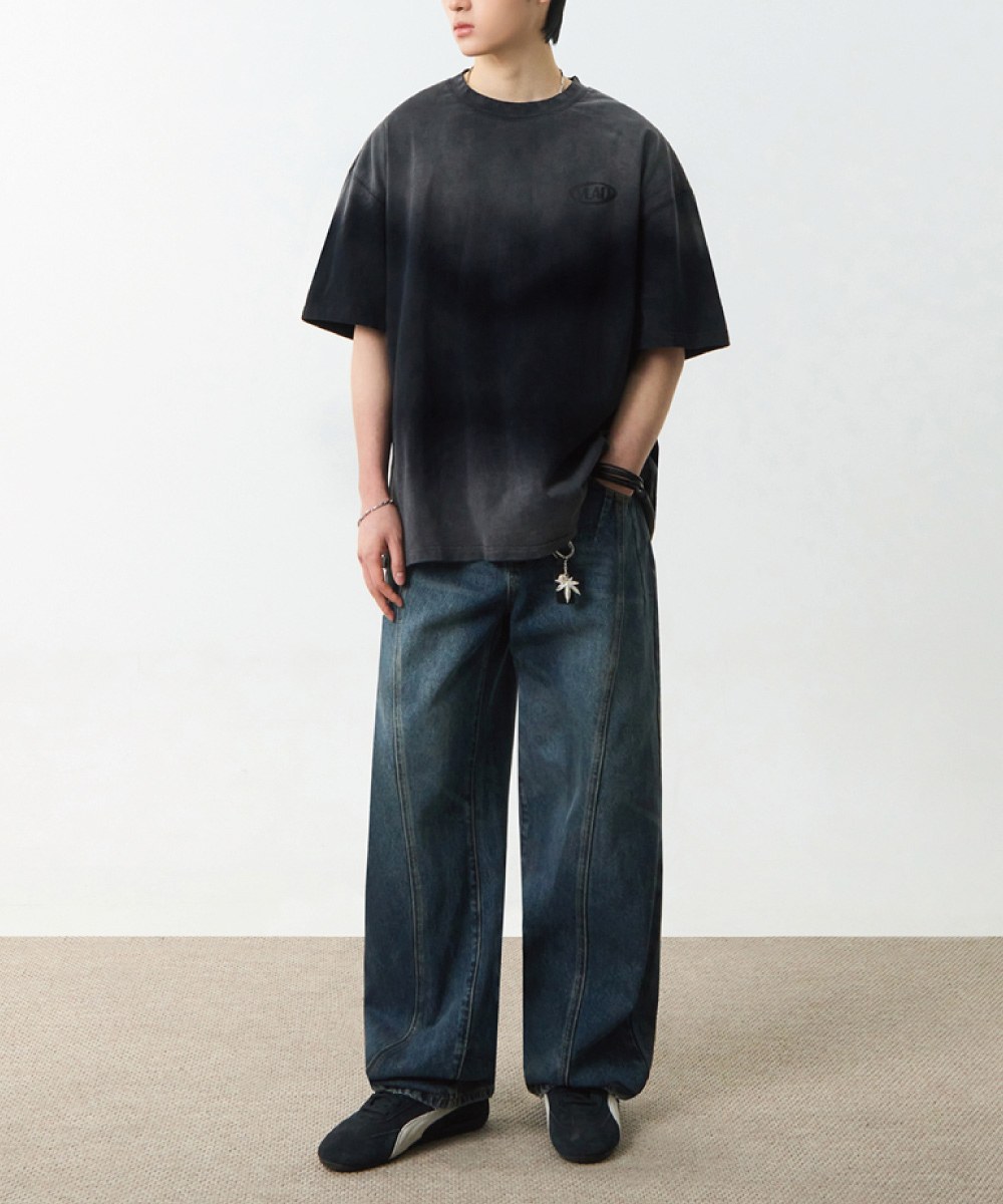 水洗LOGO上衣 WASHED SMALL LOGO HALF T-SHIRT