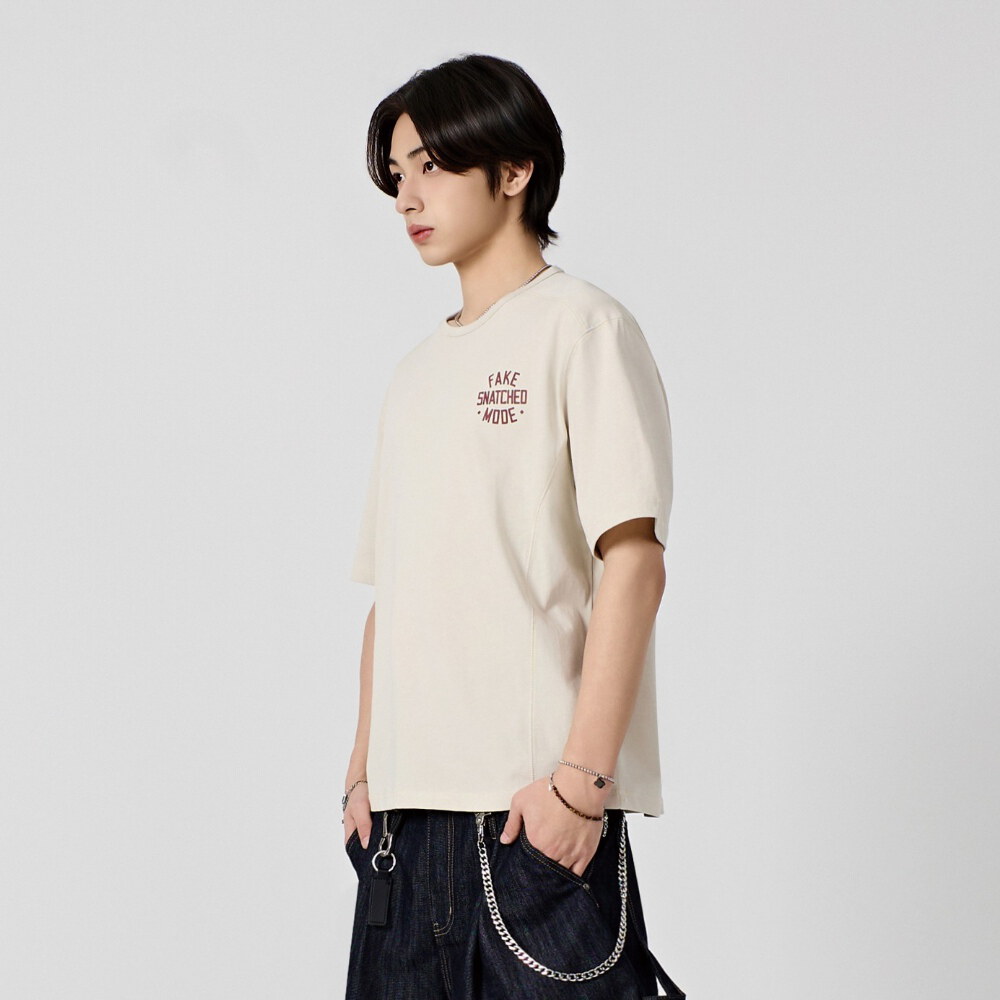 印花短TEE SNATCHED CROP SHORT SLEEVE T-SHIRT