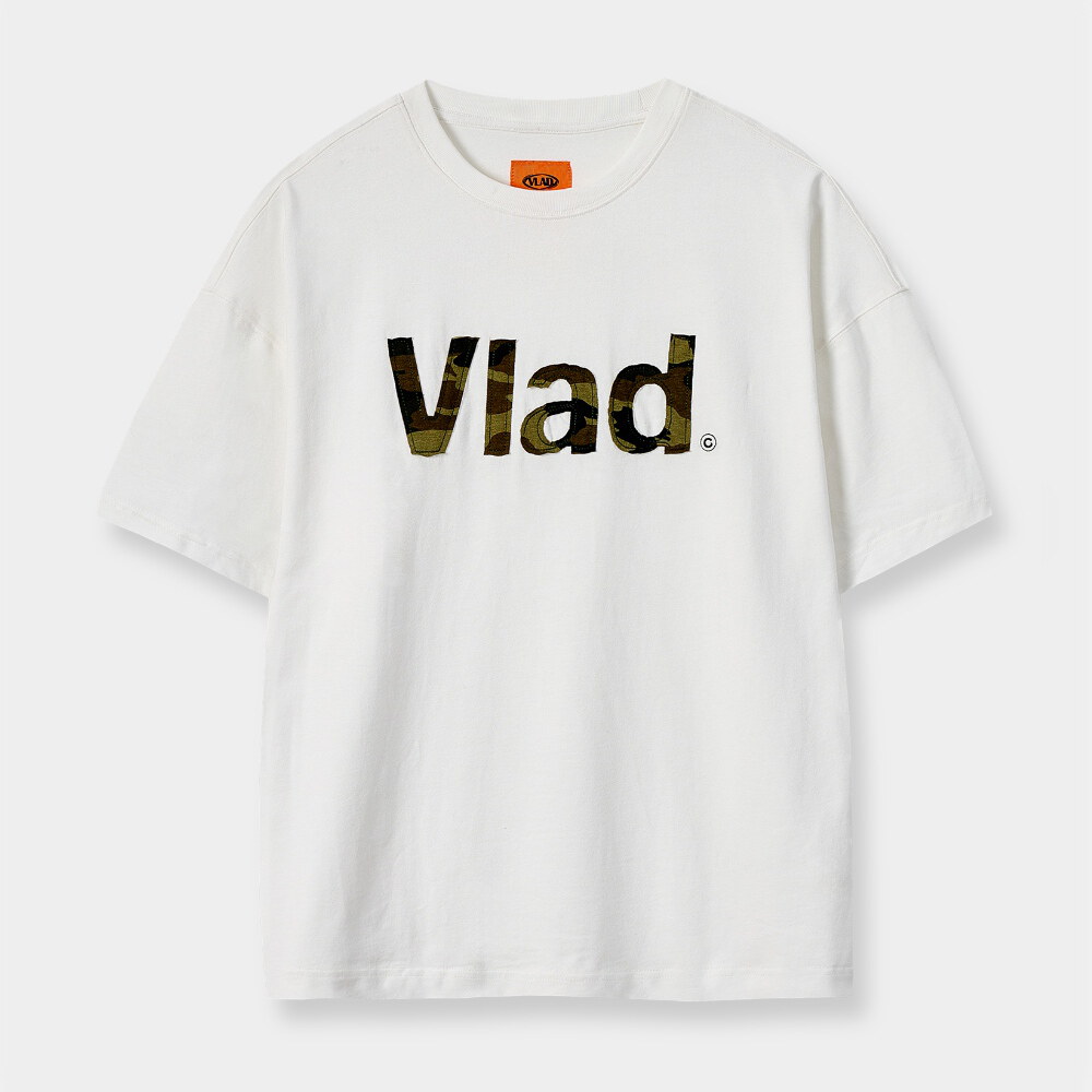剪裁貼花短TEE VLAD CUT-OFF APPLIQUE SHORT SLEEVE T-SHIRT