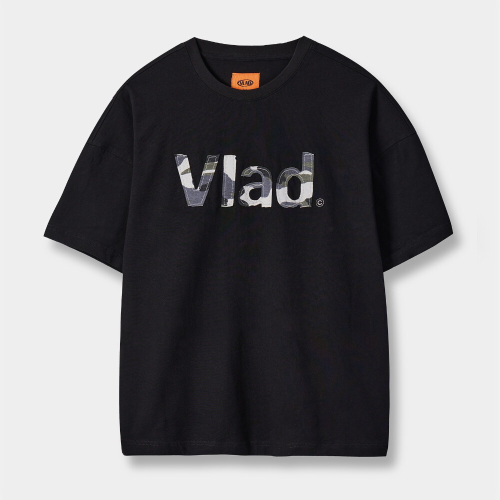 剪裁貼花短TEE VLAD CUT-OFF APPLIQUE SHORT SLEEVE T-SHIRT