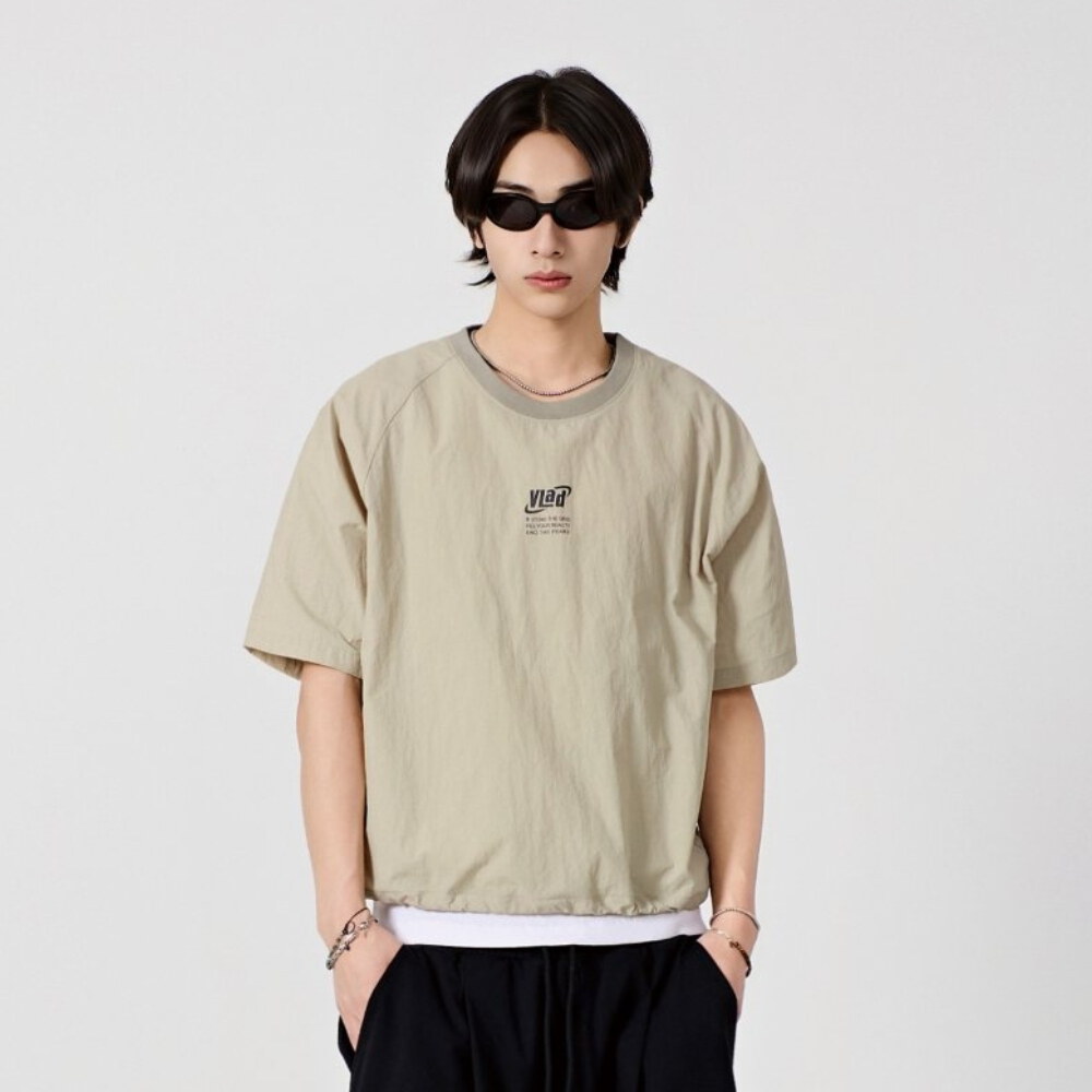 拼接尼龍短TEE VLAD NYLON CORE HALF T-SHIRT