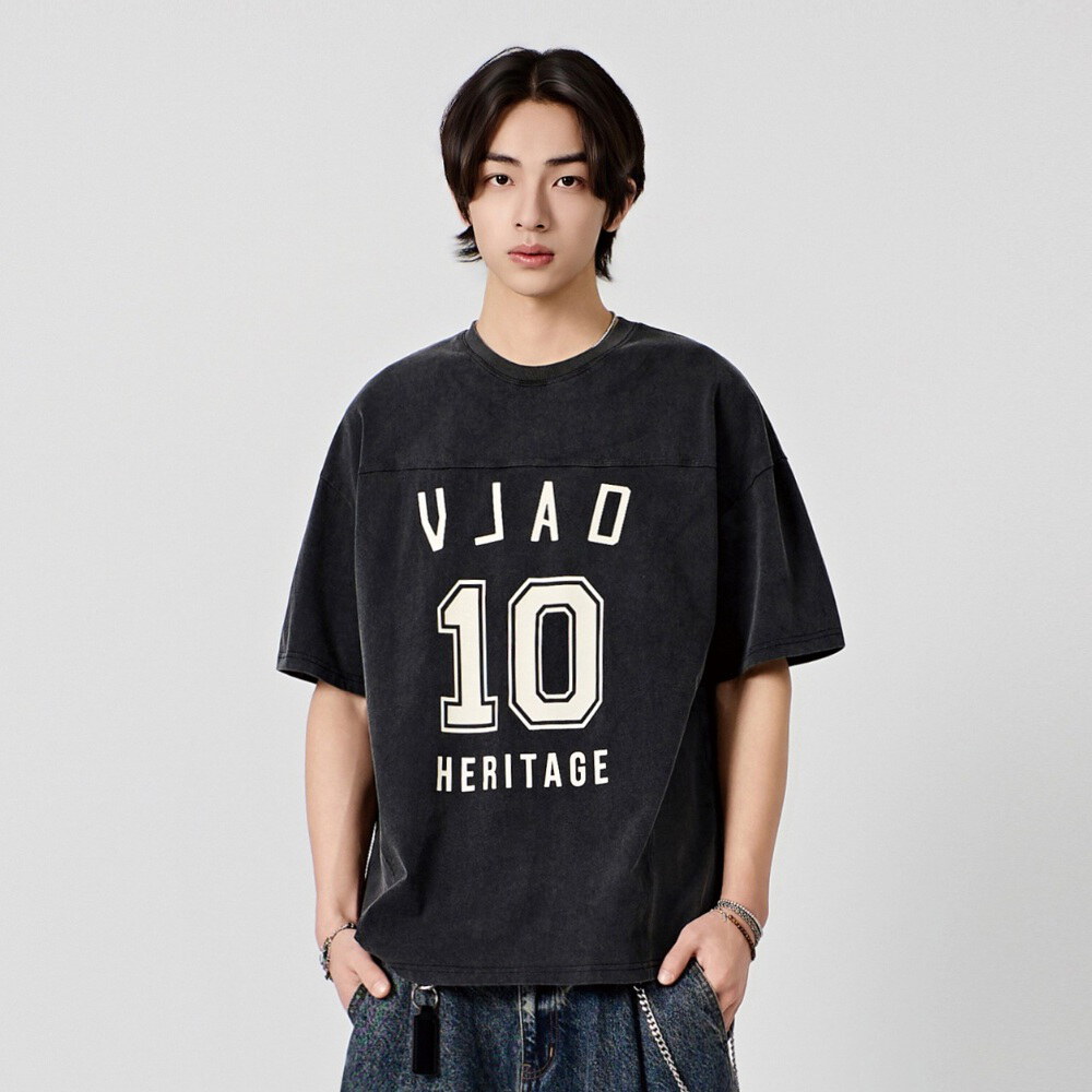 印花短TEE TURNOVER ARTWORK LOGO RUGBY JERSEY SHORT SLEEVE T-SHIRT
