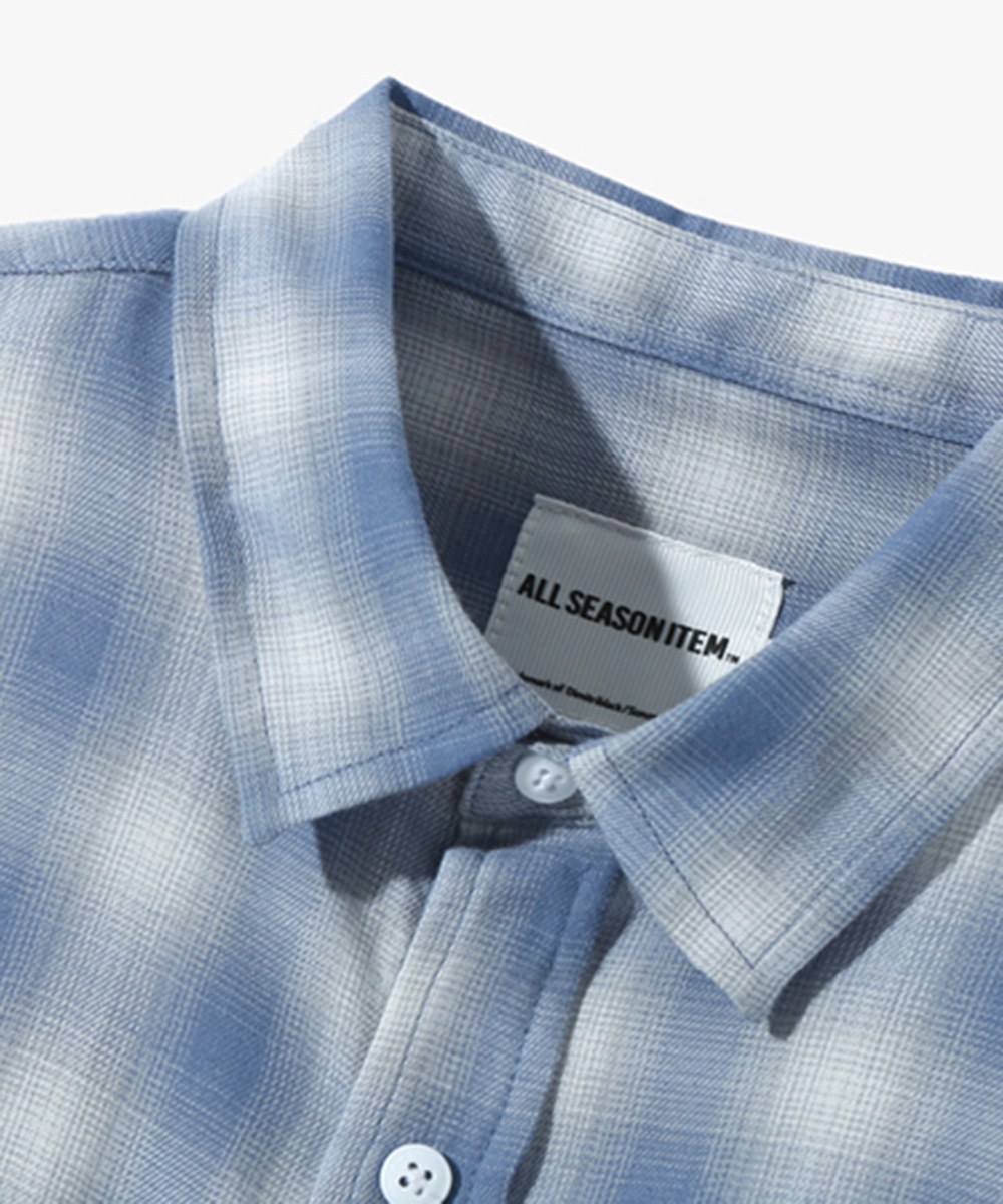 格紋襯衫 FOUR SEASONS OMBRE CHECK HALF SHIRT