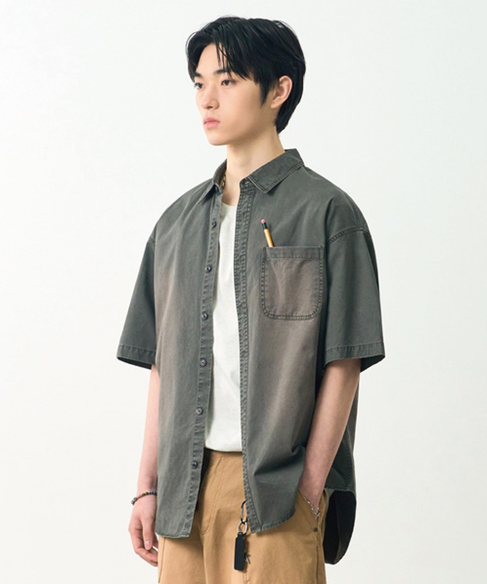 水洗襯衫 BIO WASHING COTTON HALF SHIRT