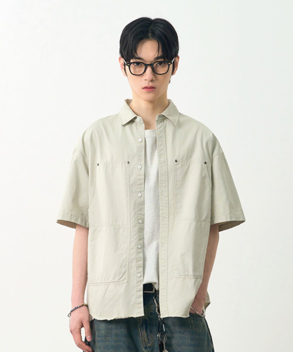 雙口袋襯衫 DOUBLE KNEE PATCH HALF WORK SHIRT