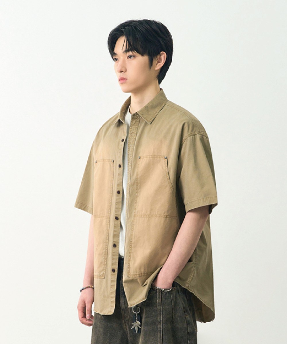 雙口袋襯衫 DOUBLE KNEE PATCH HALF WORK SHIRT