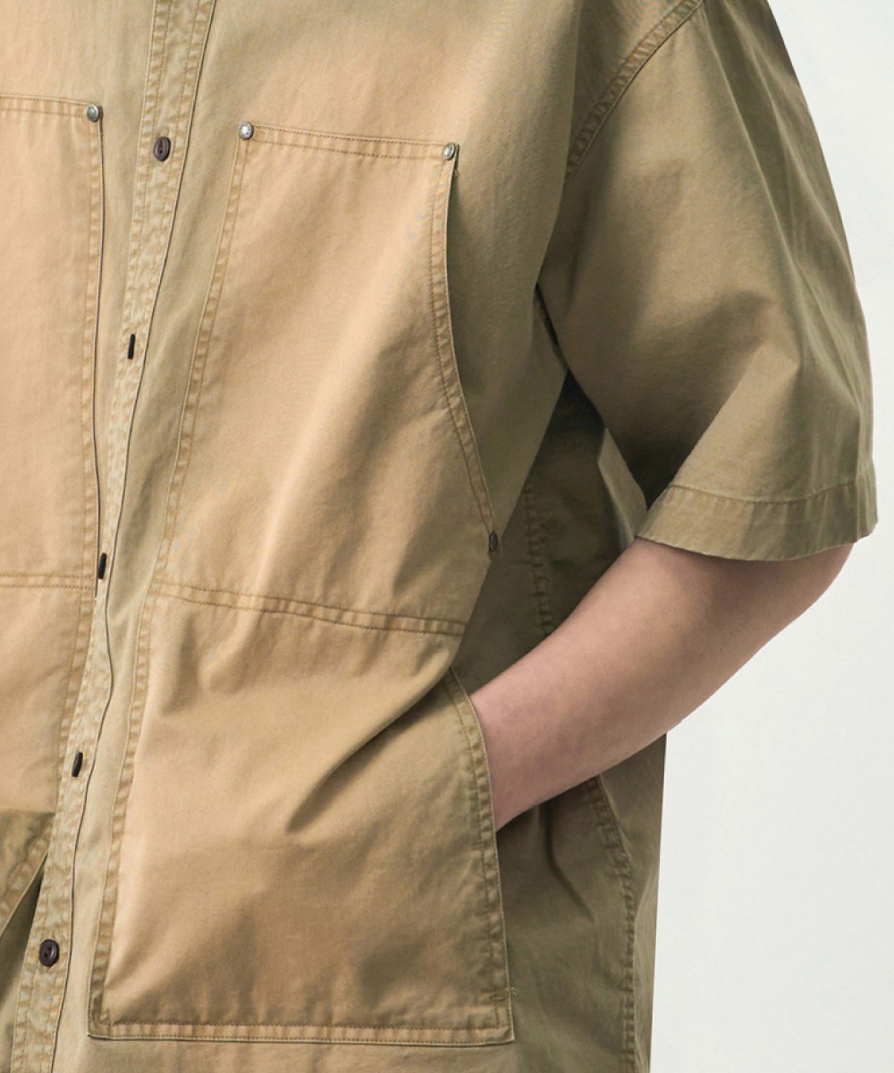 雙口袋襯衫 DOUBLE KNEE PATCH HALF WORK SHIRT