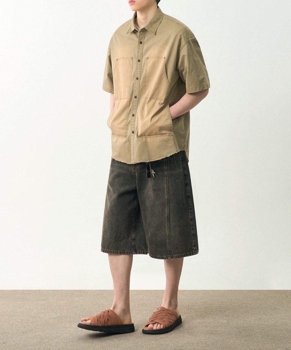 雙口袋襯衫 DOUBLE KNEE PATCH HALF WORK SHIRT