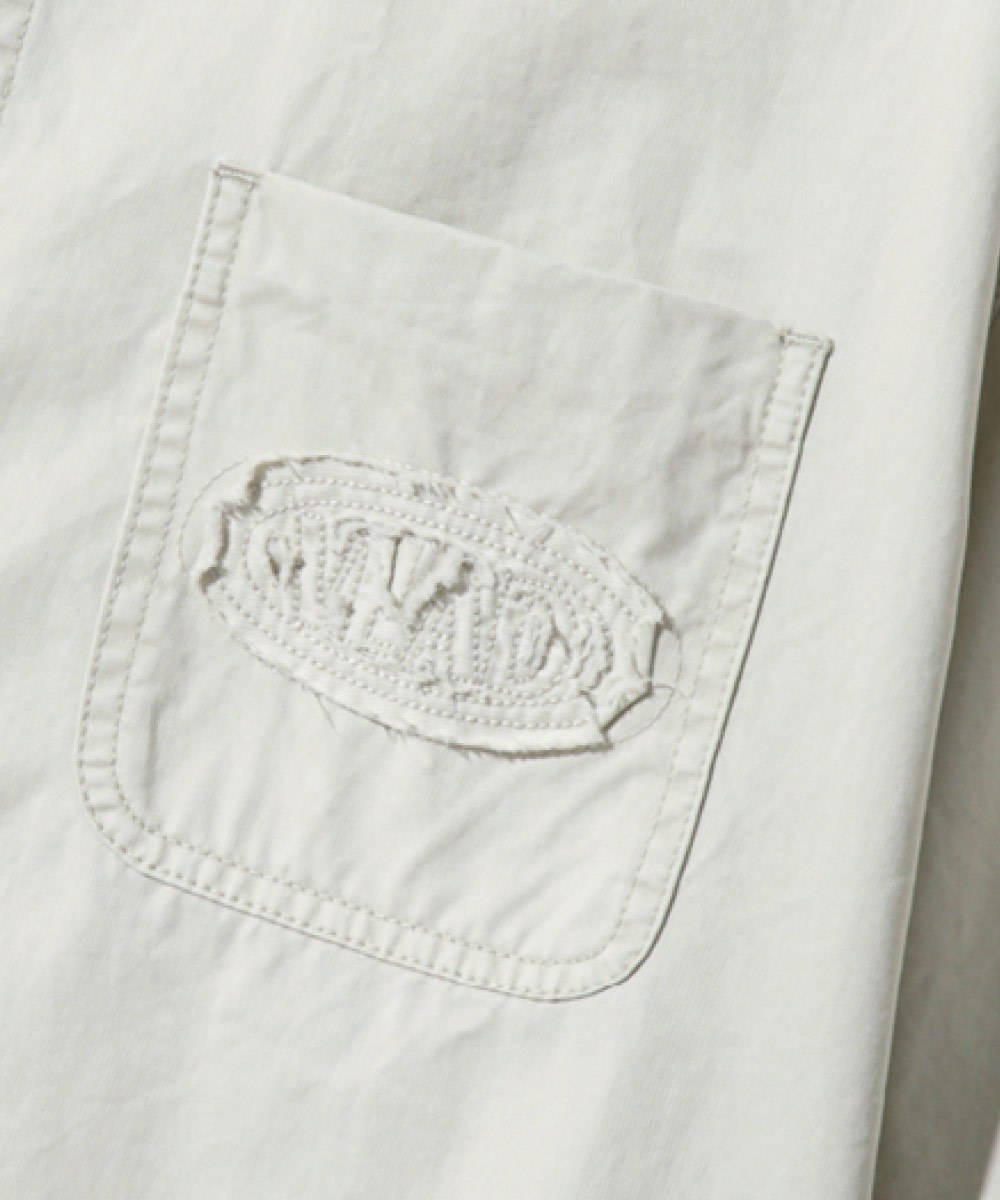 水洗貼花襯衫 CUT-OFF APPLIQUE FADE WASHING HALF SHIRT