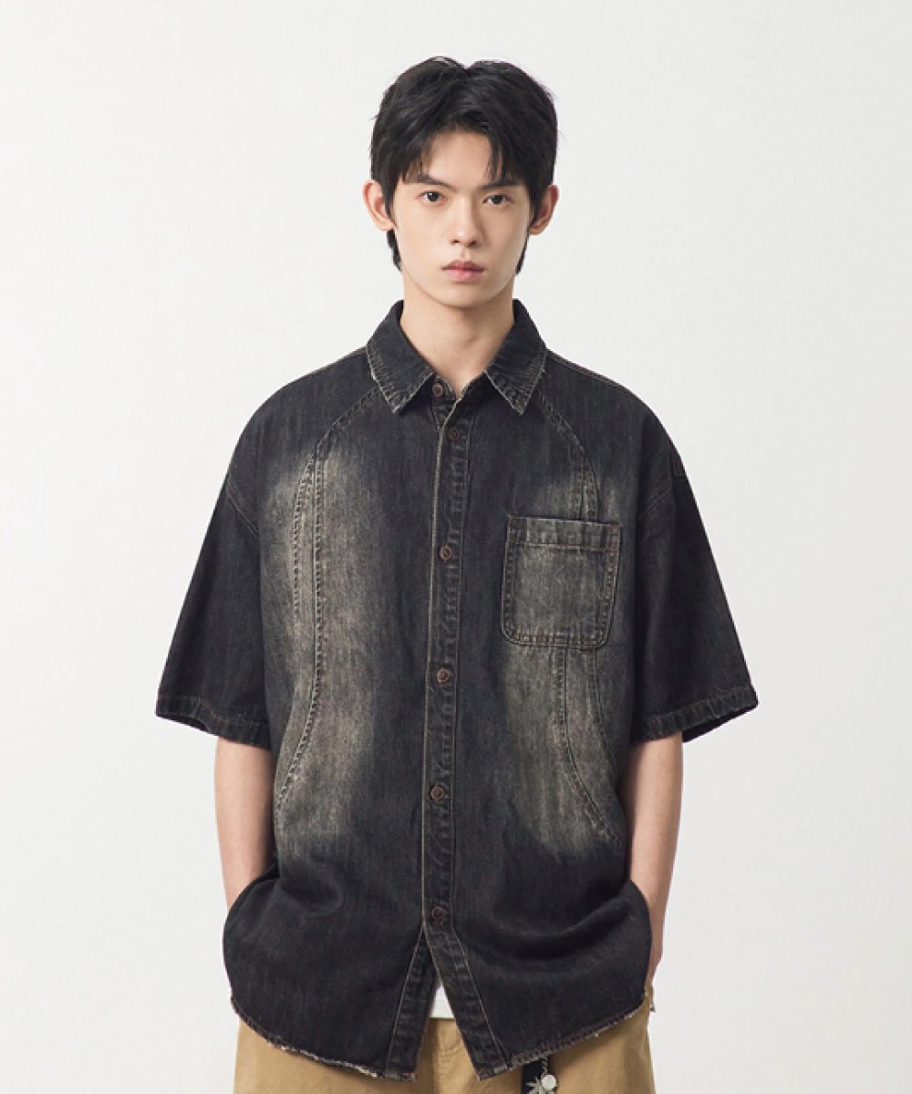 牛仔襯衫 DENIM HALF SHIRT