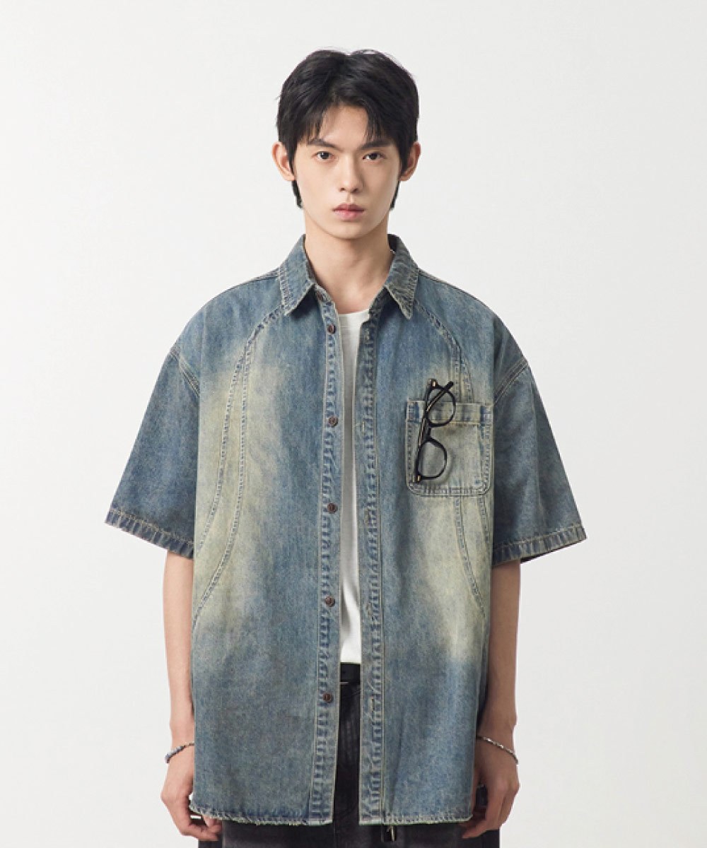牛仔襯衫 DENIM HALF SHIRT