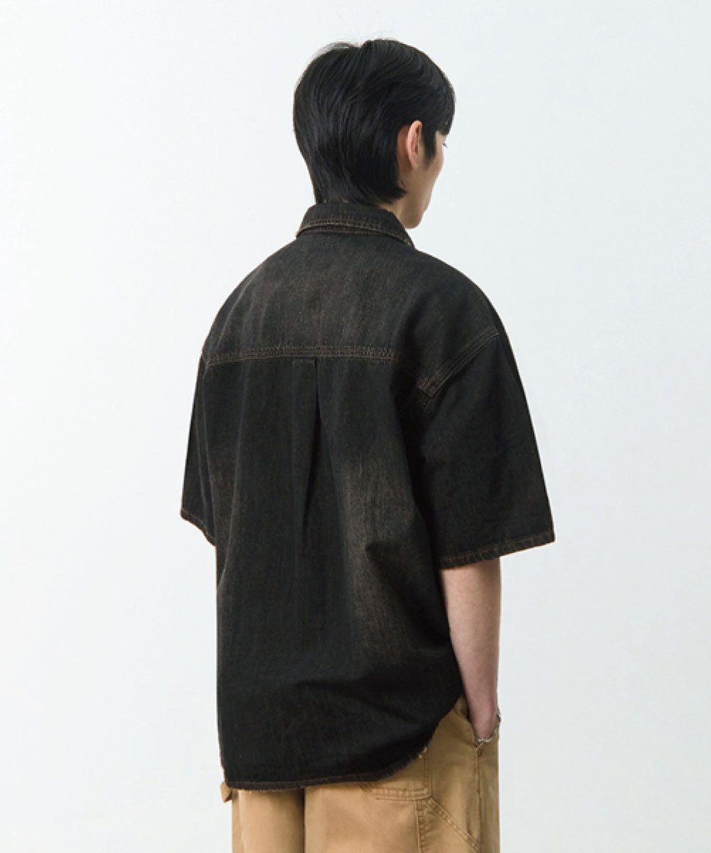 雙口袋牛仔襯衫 DOUBLE KNEE DENIM HALF SHIRT