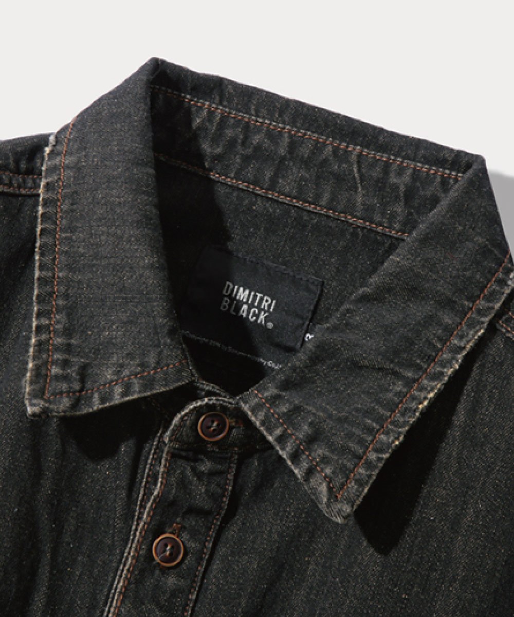 雙口袋牛仔襯衫 DOUBLE KNEE DENIM HALF SHIRT