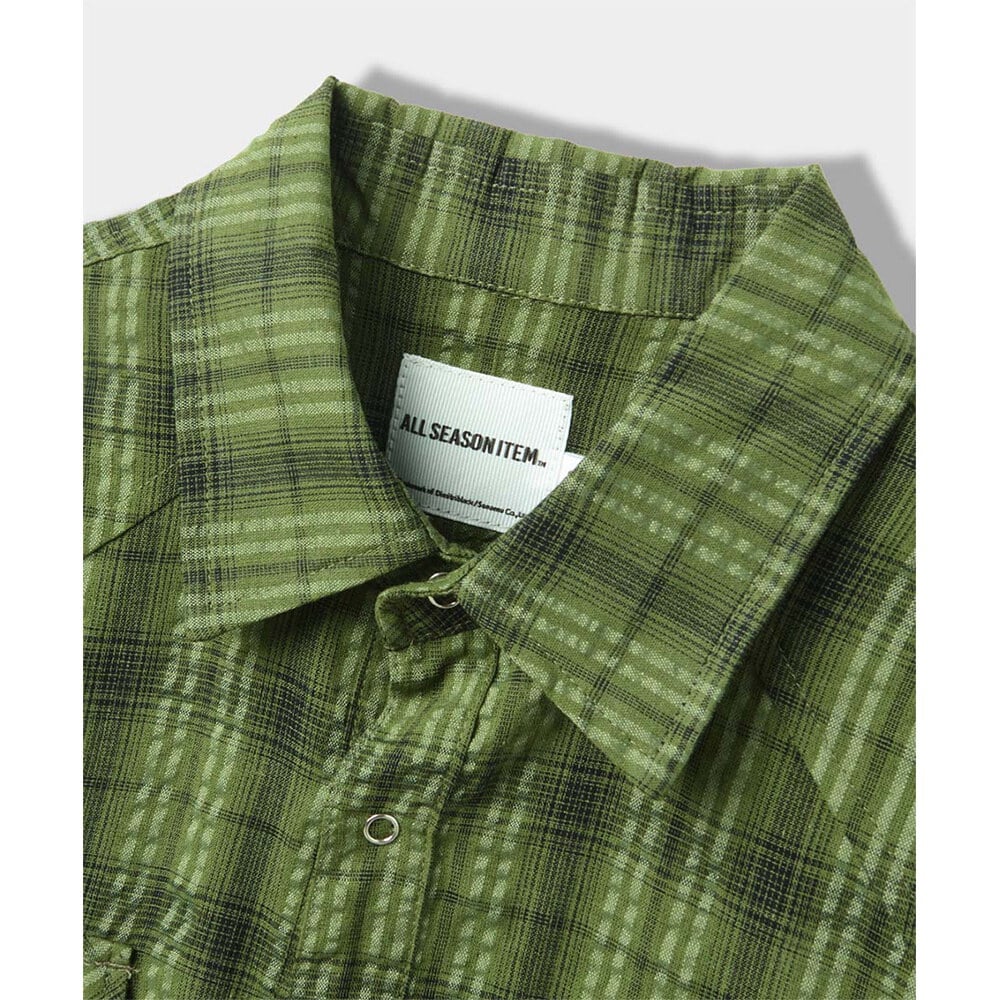 口袋格紋襯衫 ASI WRINKLE CHECK WESTERN SHIRT