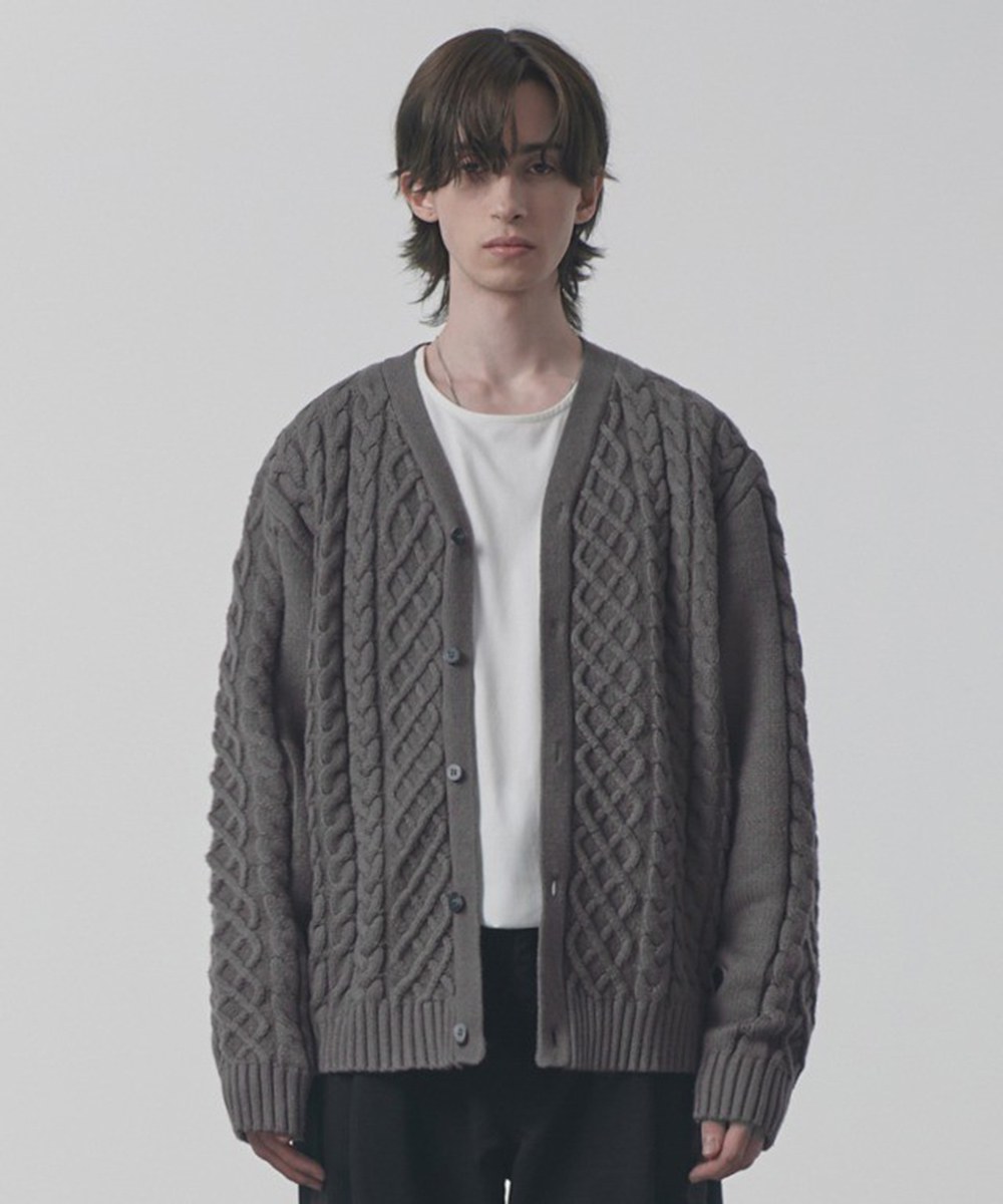 針織開襟衫 HEAVY WEIGHT CABLE KNIT CARDIGAN