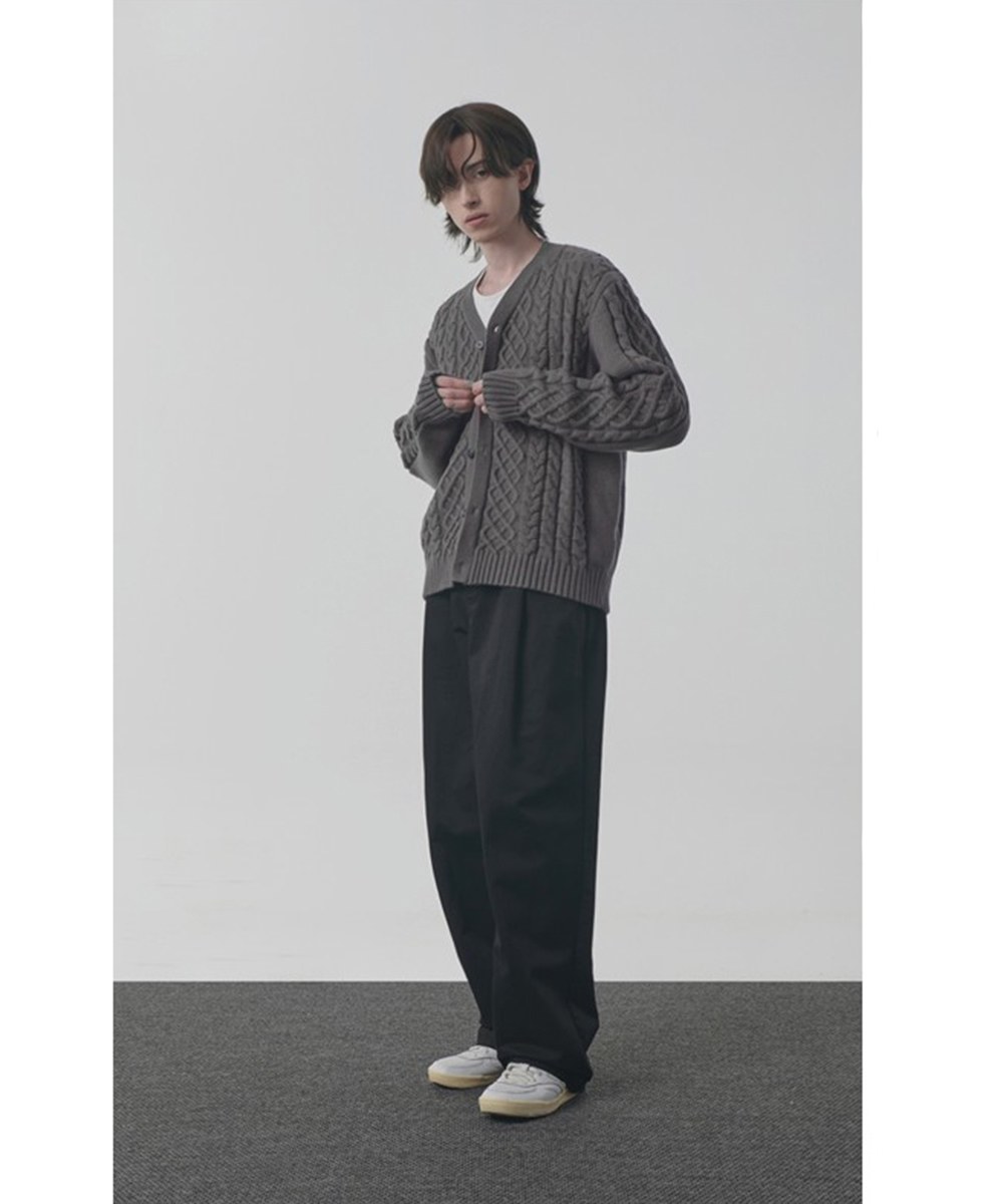 針織開襟衫 HEAVY WEIGHT CABLE KNIT CARDIGAN