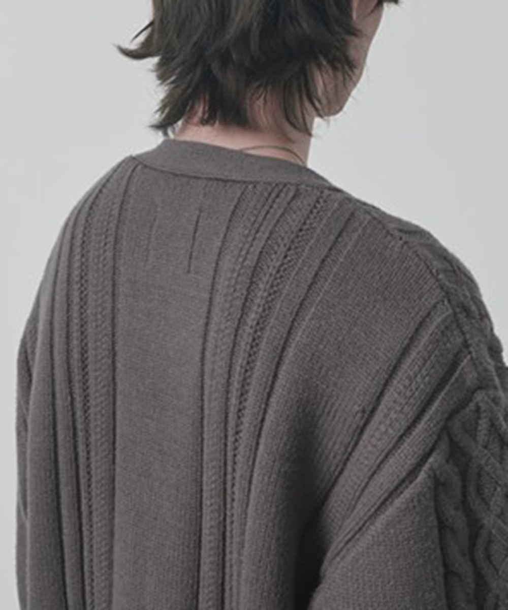 針織開襟衫 HEAVY WEIGHT CABLE KNIT CARDIGAN