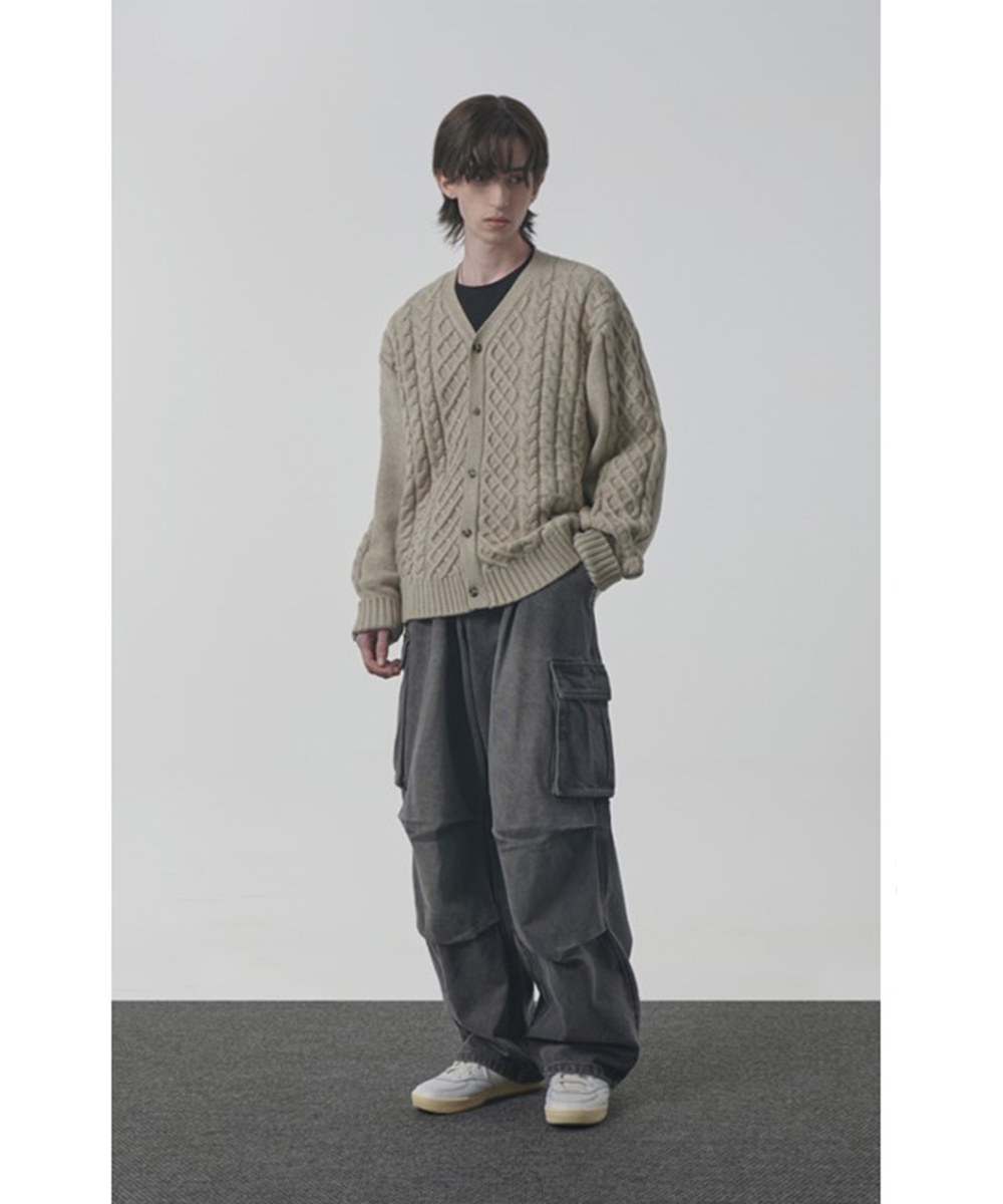 針織開襟衫 HEAVY WEIGHT CABLE KNIT CARDIGAN